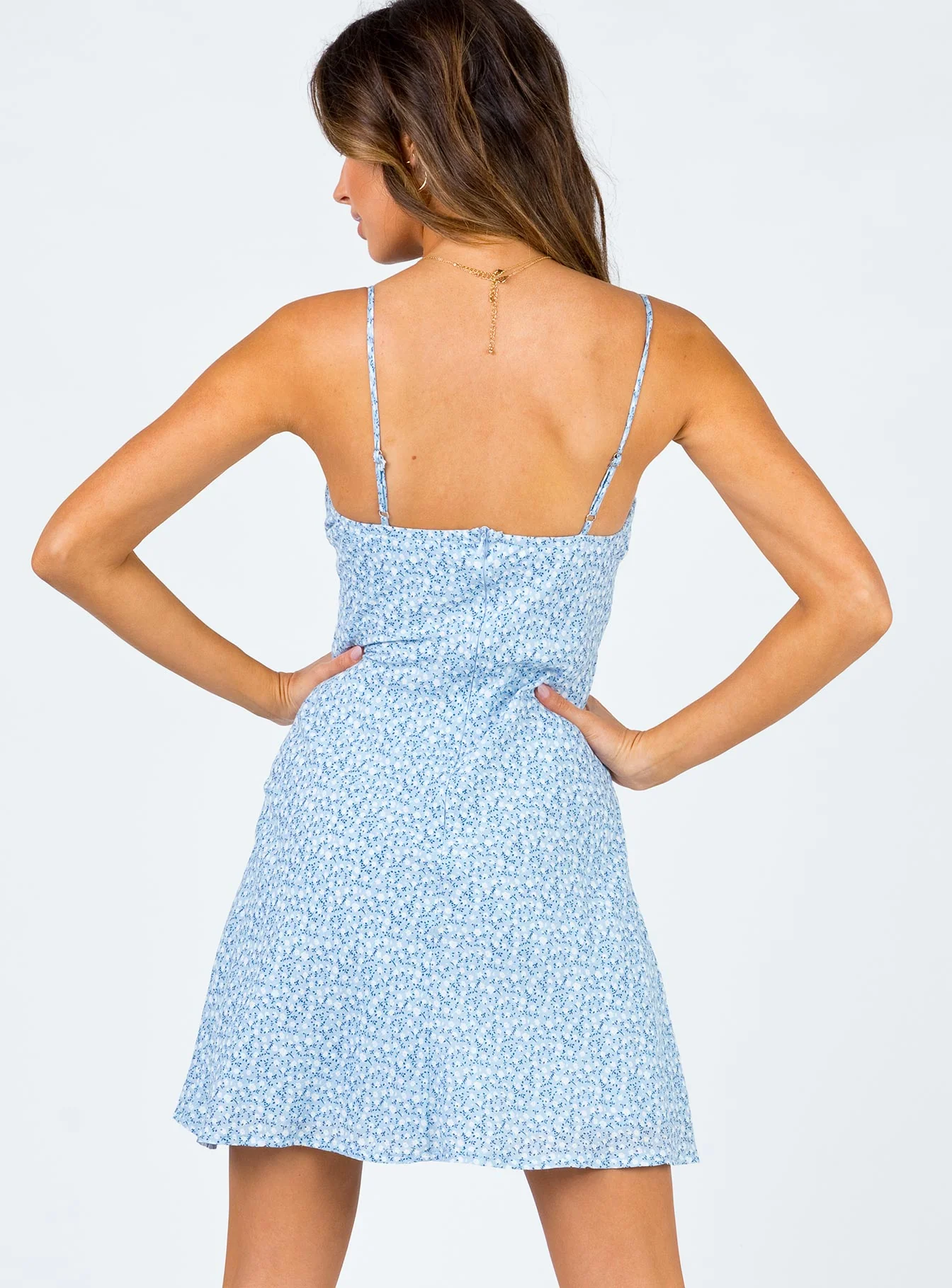 Elvia Mini Dress Blue - Image 5