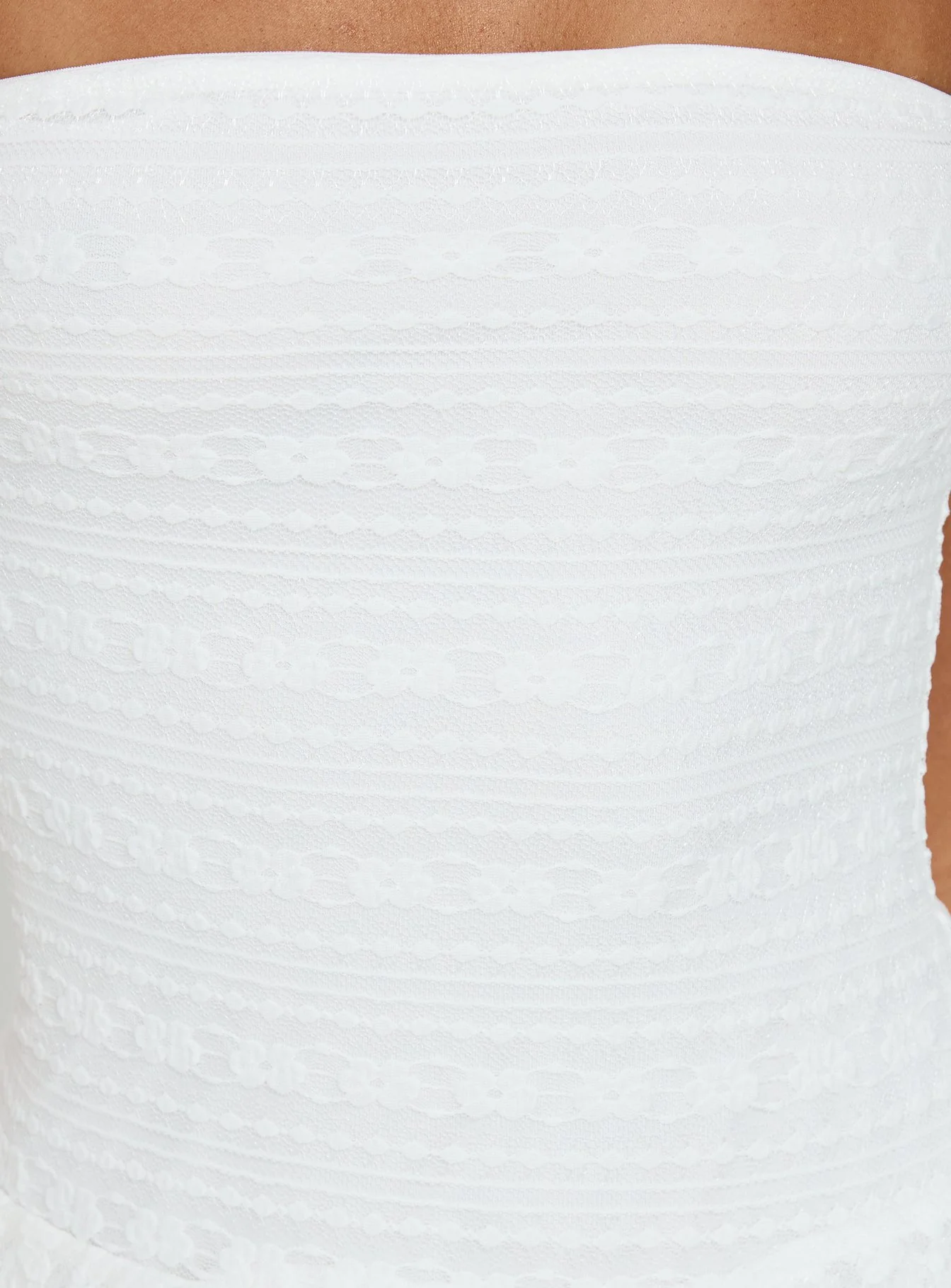 Emarie Strapless Mini Dress White - Image 6