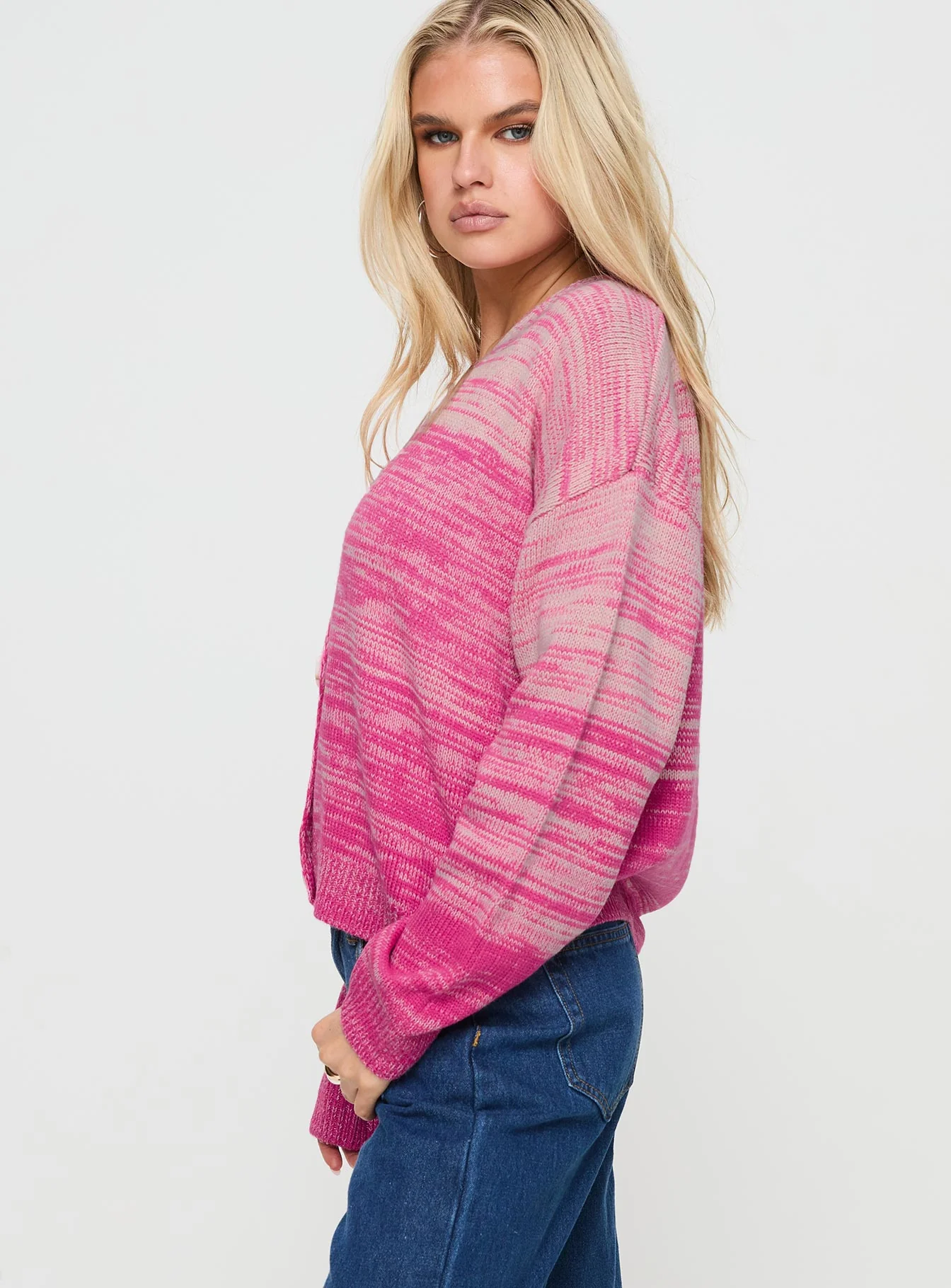 Emikio Cardigan Ombre Pink - Image 3