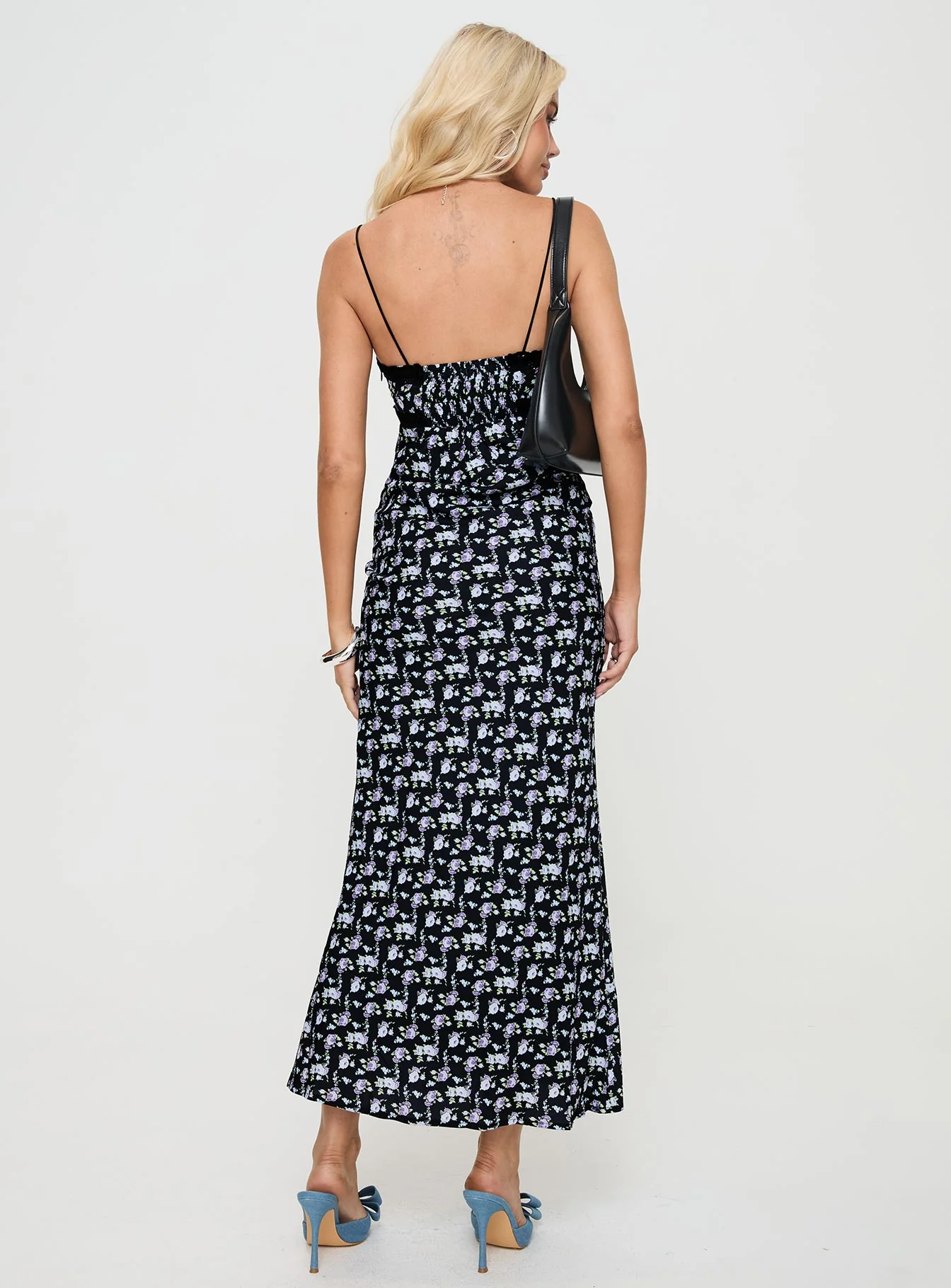 Emily Maxi Dress Black / Floral - Image 5