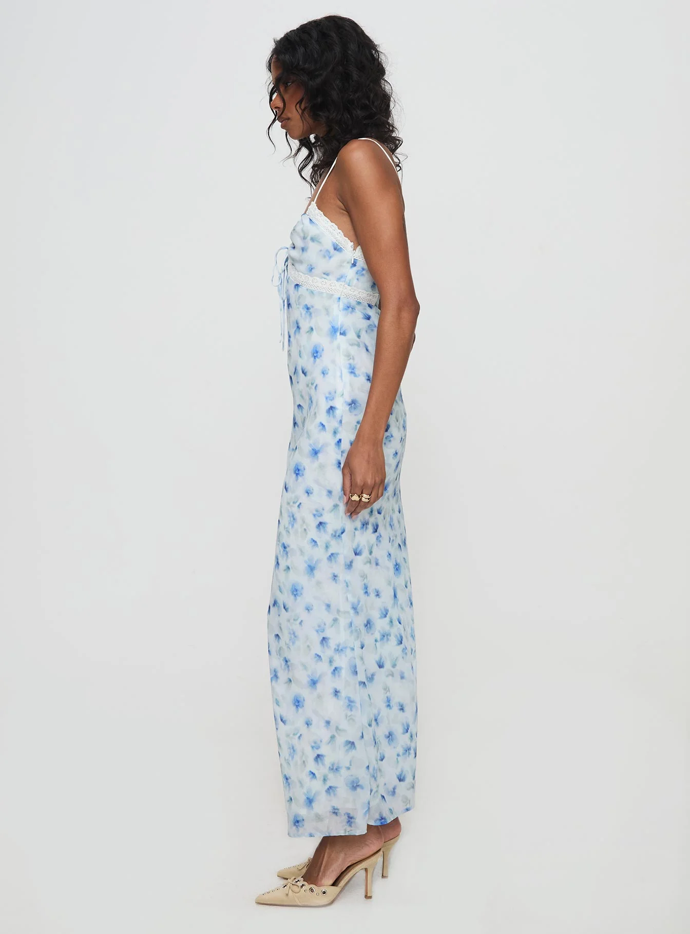 Emily Maxi Dress Blue Floral - Image 4