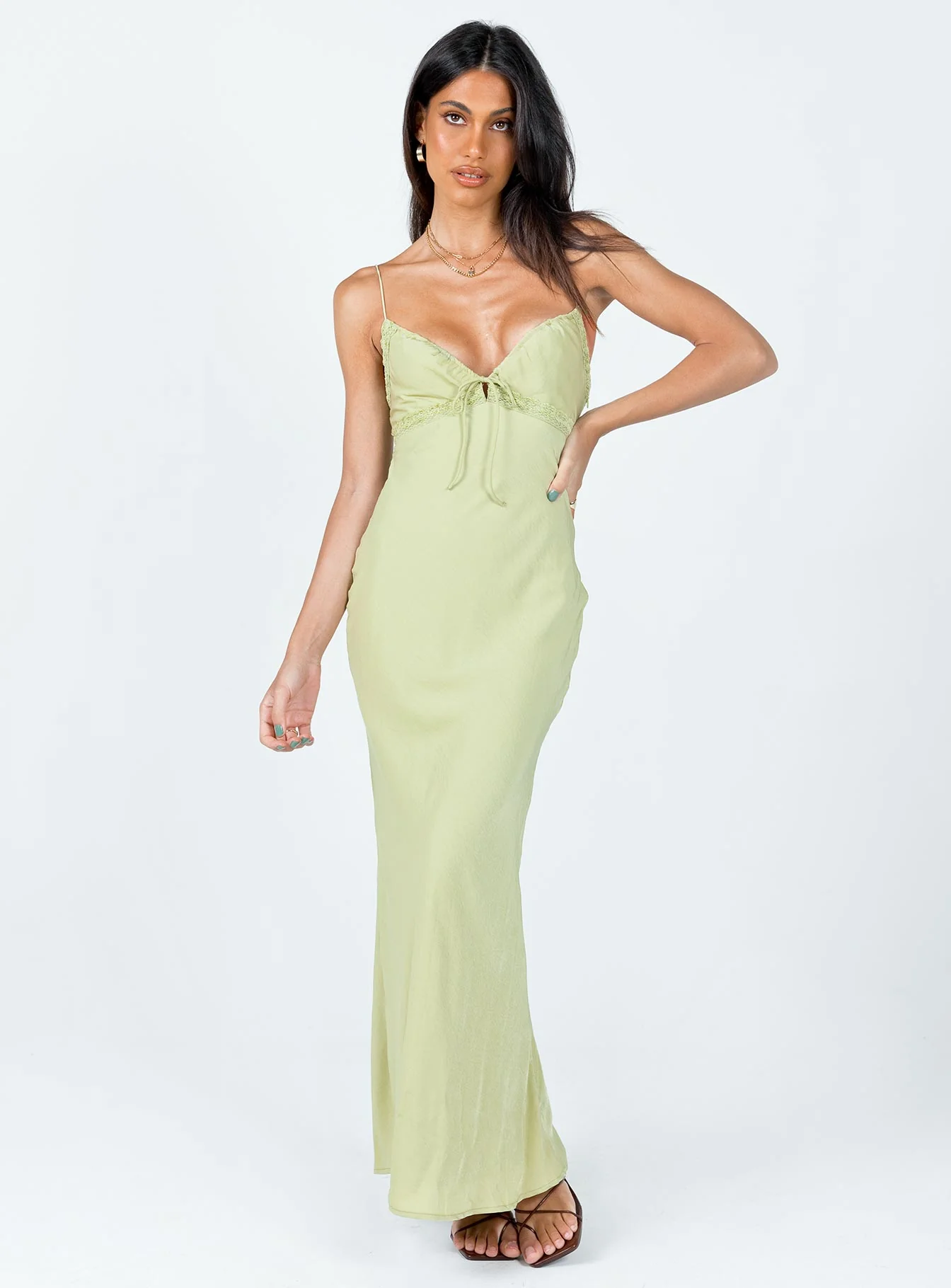 Emily Maxi Dress Green - Image 2