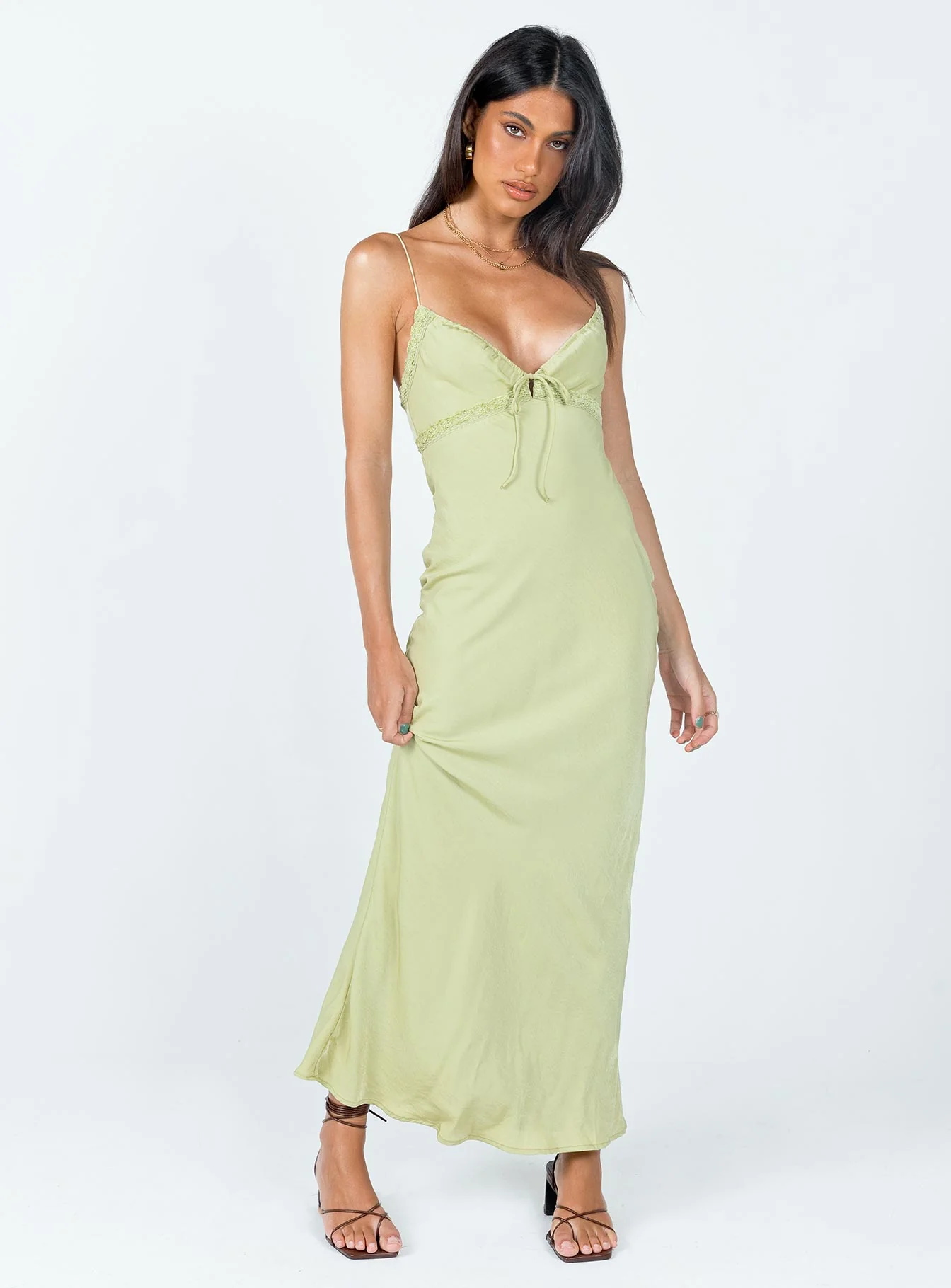 Emily Maxi Dress Green - Image 3