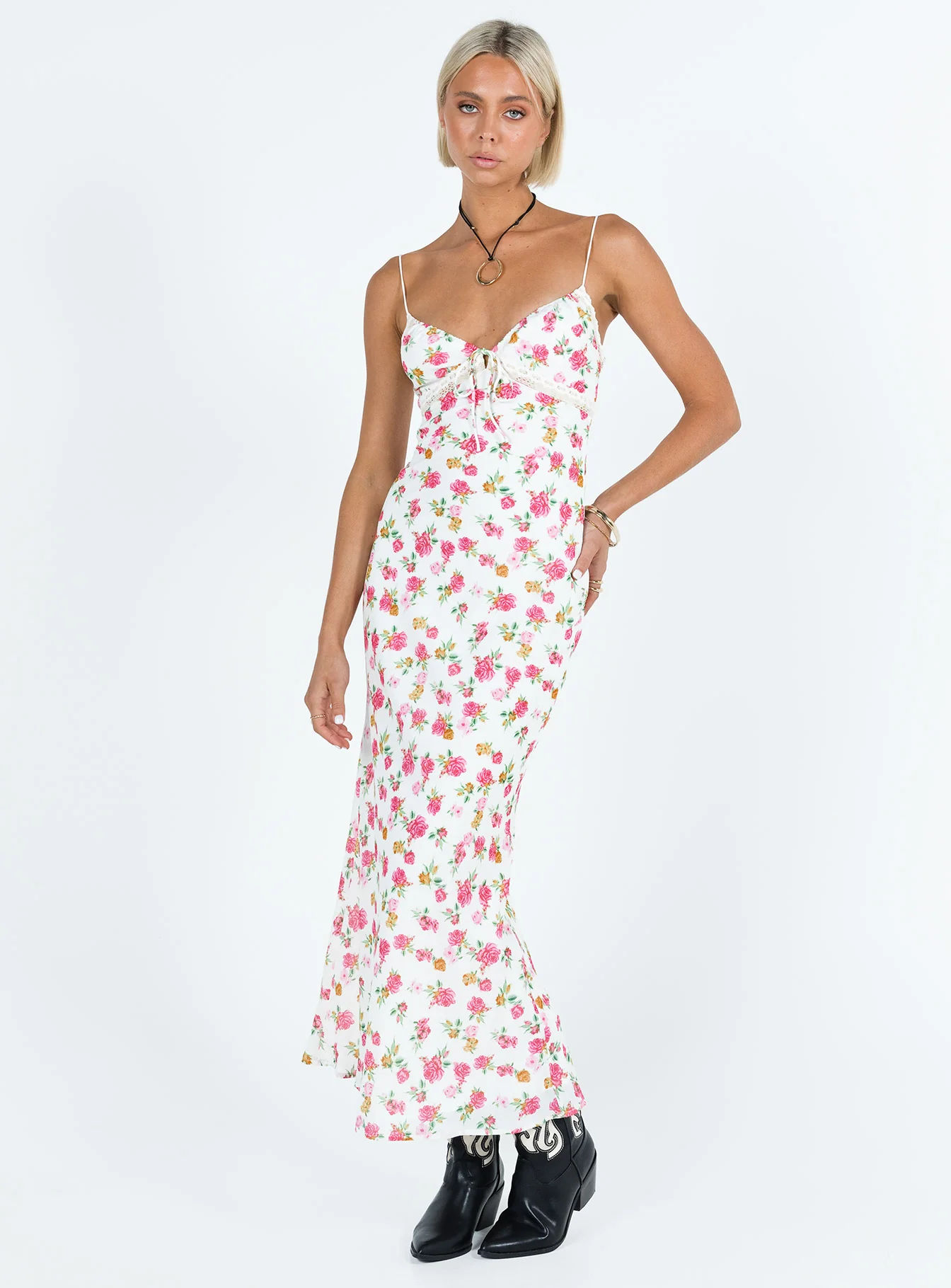 Emily Maxi Dress Multi Floral - Image 3
