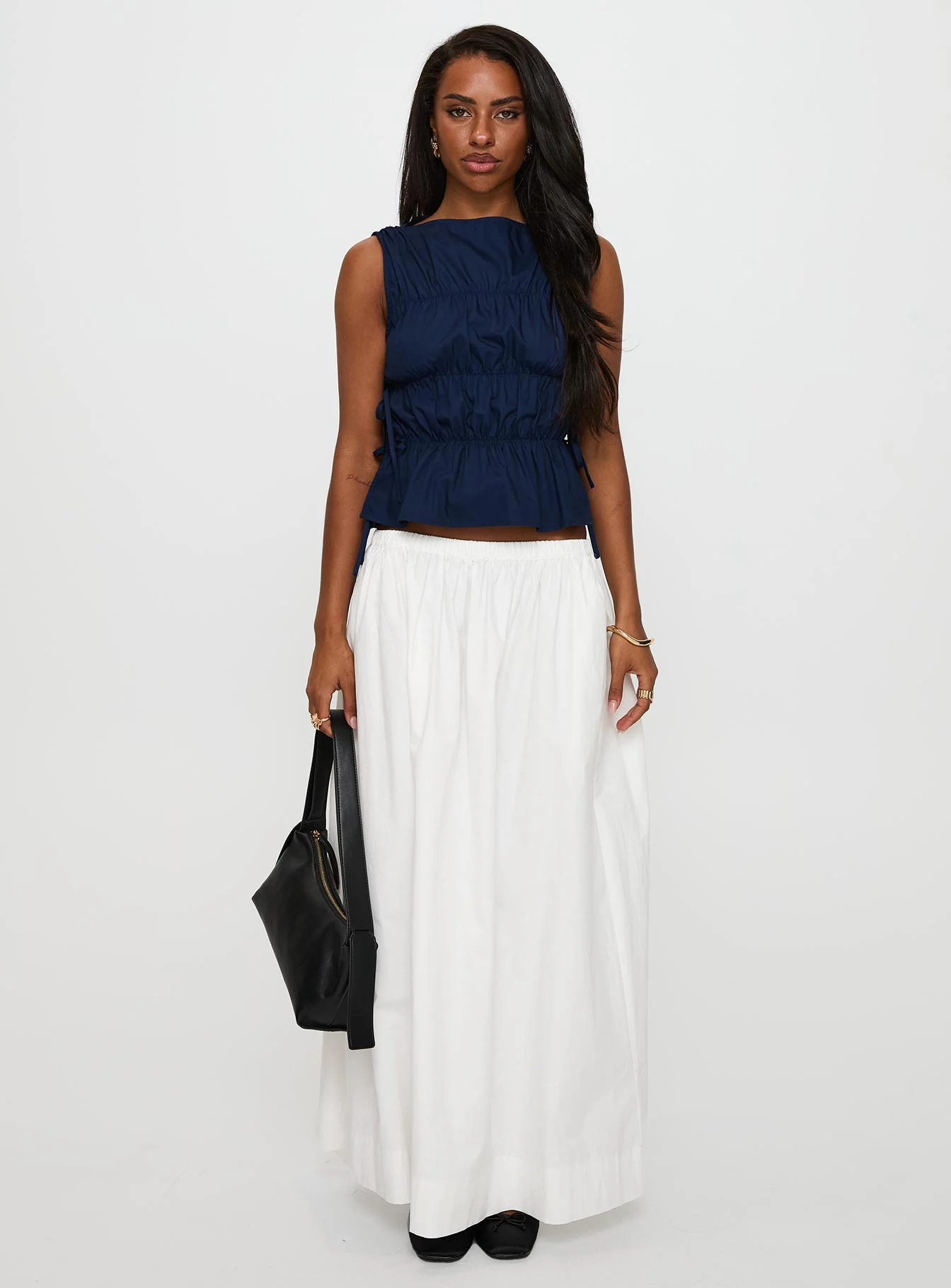 Endless Summers Tie Side Top Navy - Image 8