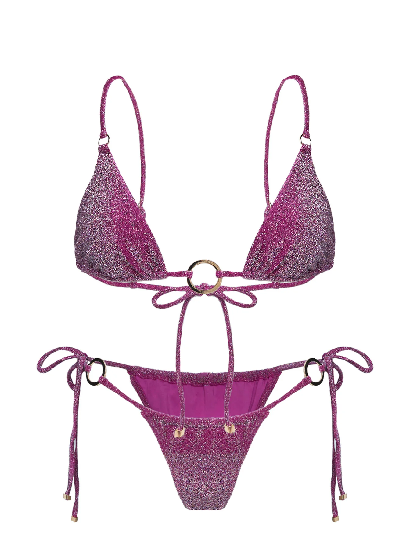 Entrancing Triangle Bikini Bottoms Purple - Image 5