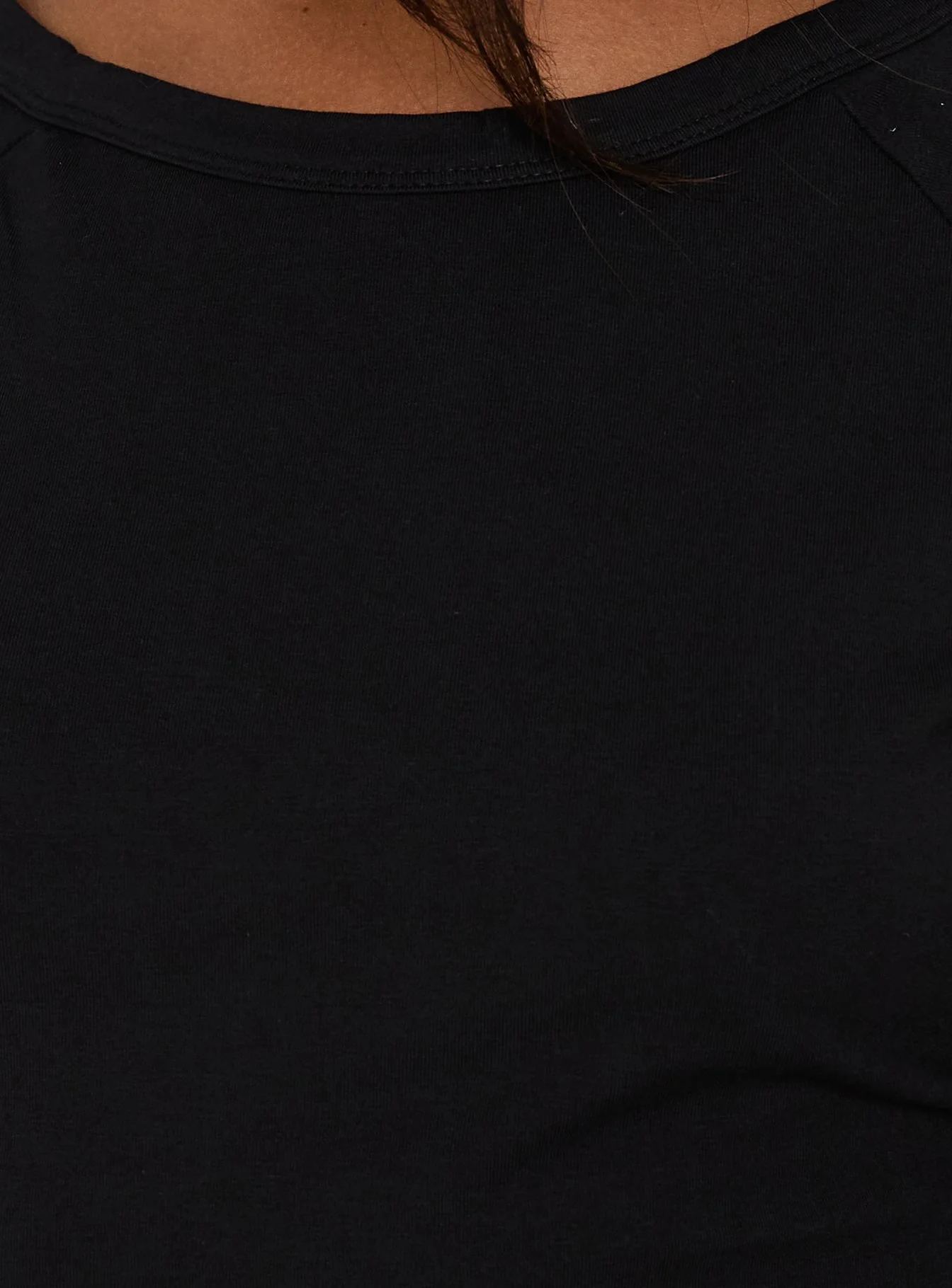 Enzia Raglan Lace Up Mini Dress Black - Image 6