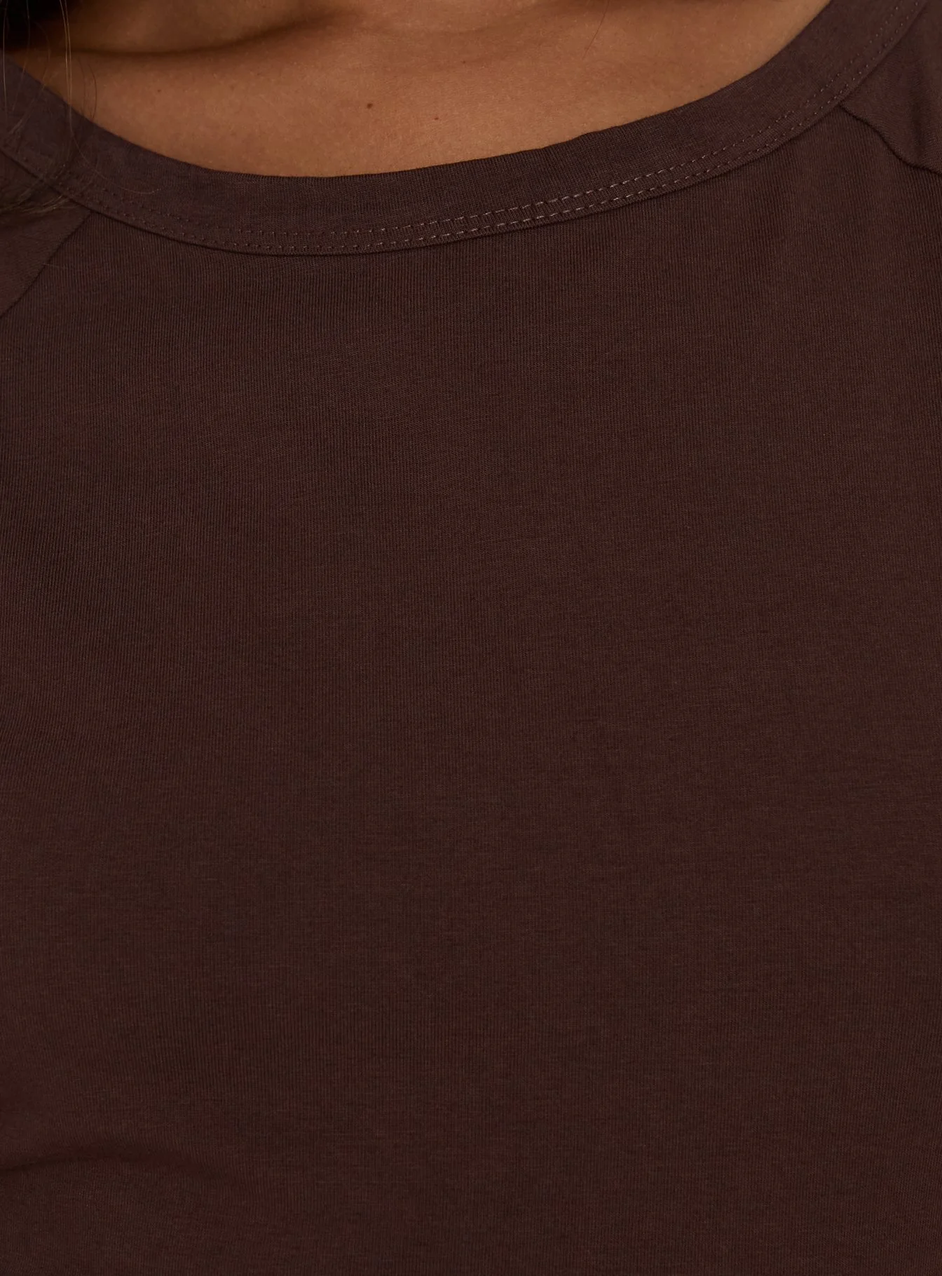 Enzia Raglan Lace Up Mini Dress Brown - Image 5