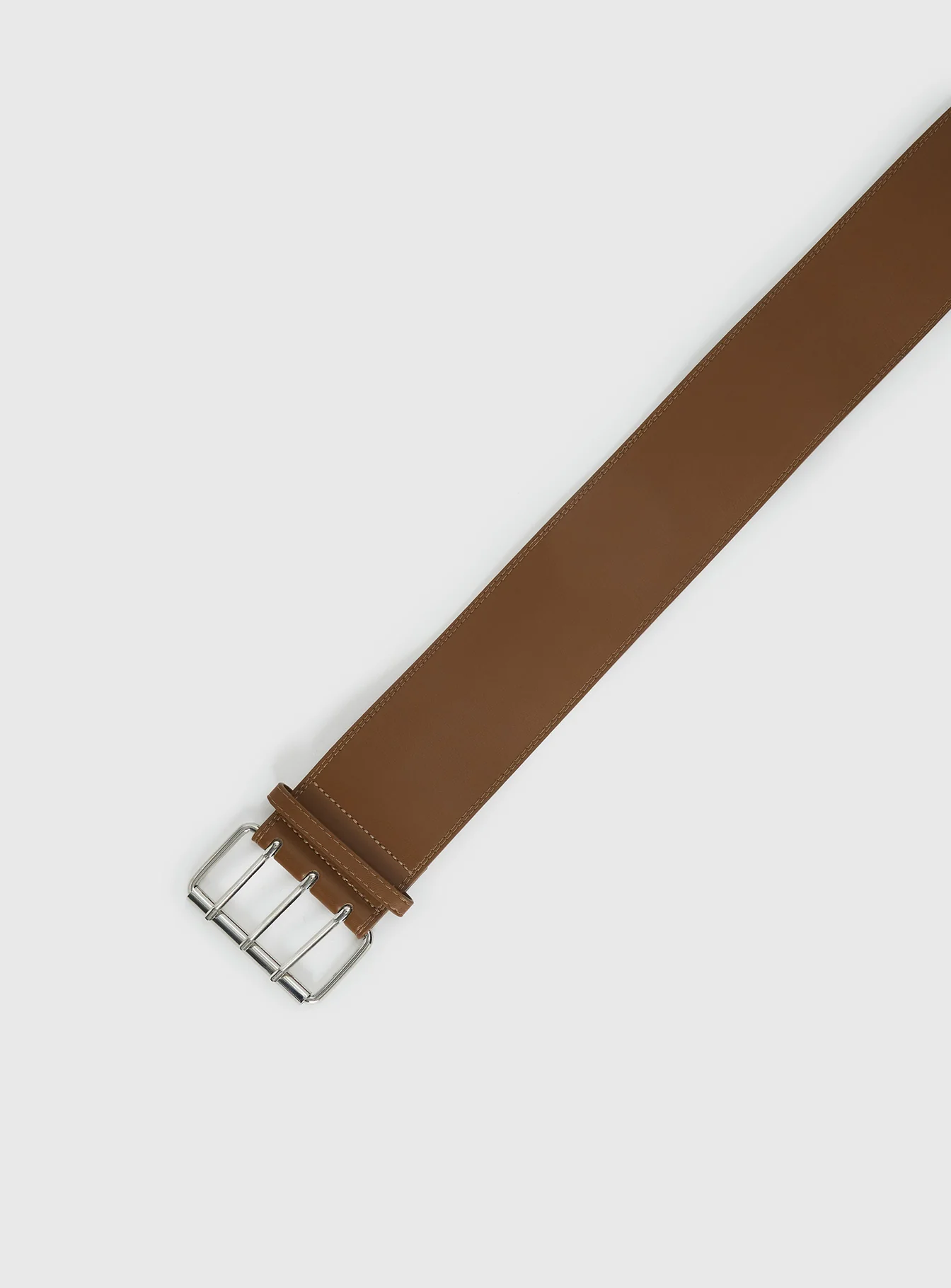 Essences Faux Leather Belt Brown - Image 3
