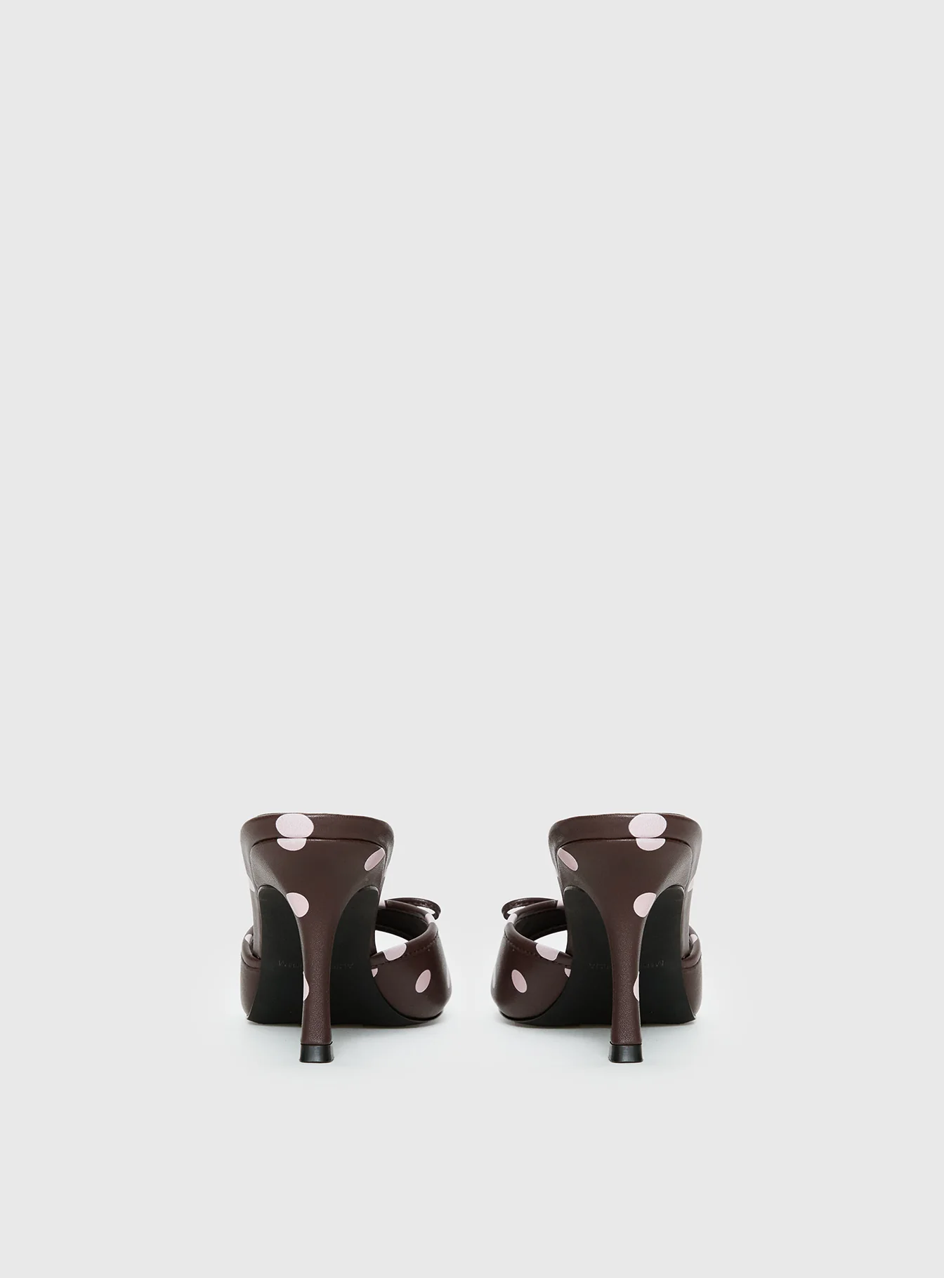 Etiquette Peep Toe Heels Brown / Pink Polka - Image 4