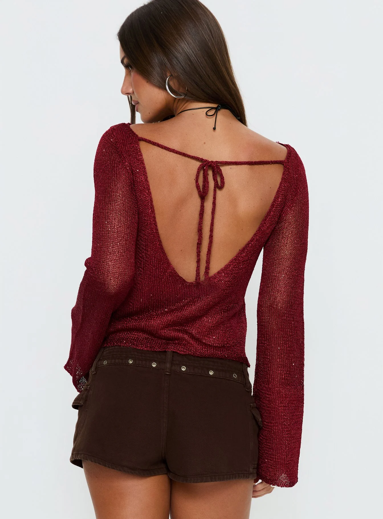 Evanne Long Sleeve Knit Top Red - Image 5