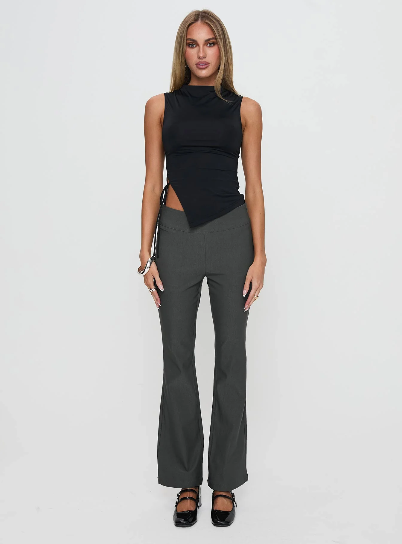 Everyday Flared Pants Slate Grey - Image 7