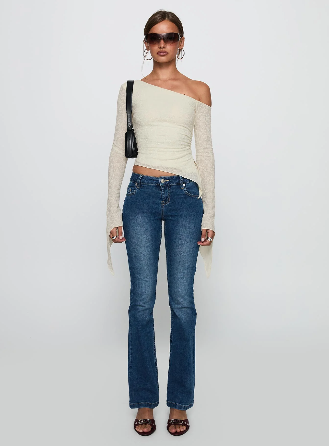 Face Card Long Sleeve Top Cream - Image 7