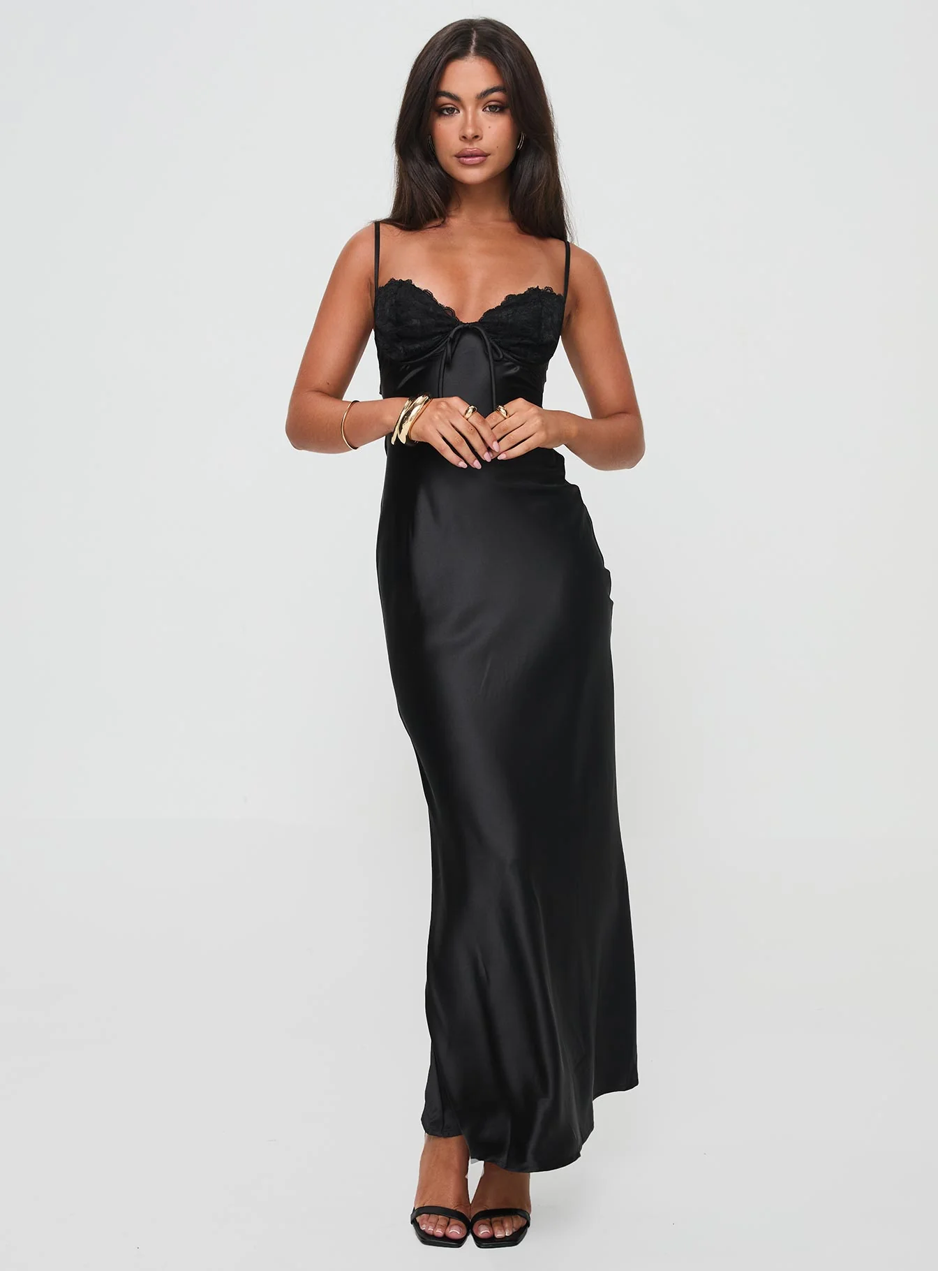 Fadyen Bias Cut Maxi Dress Black Tall - Image 4