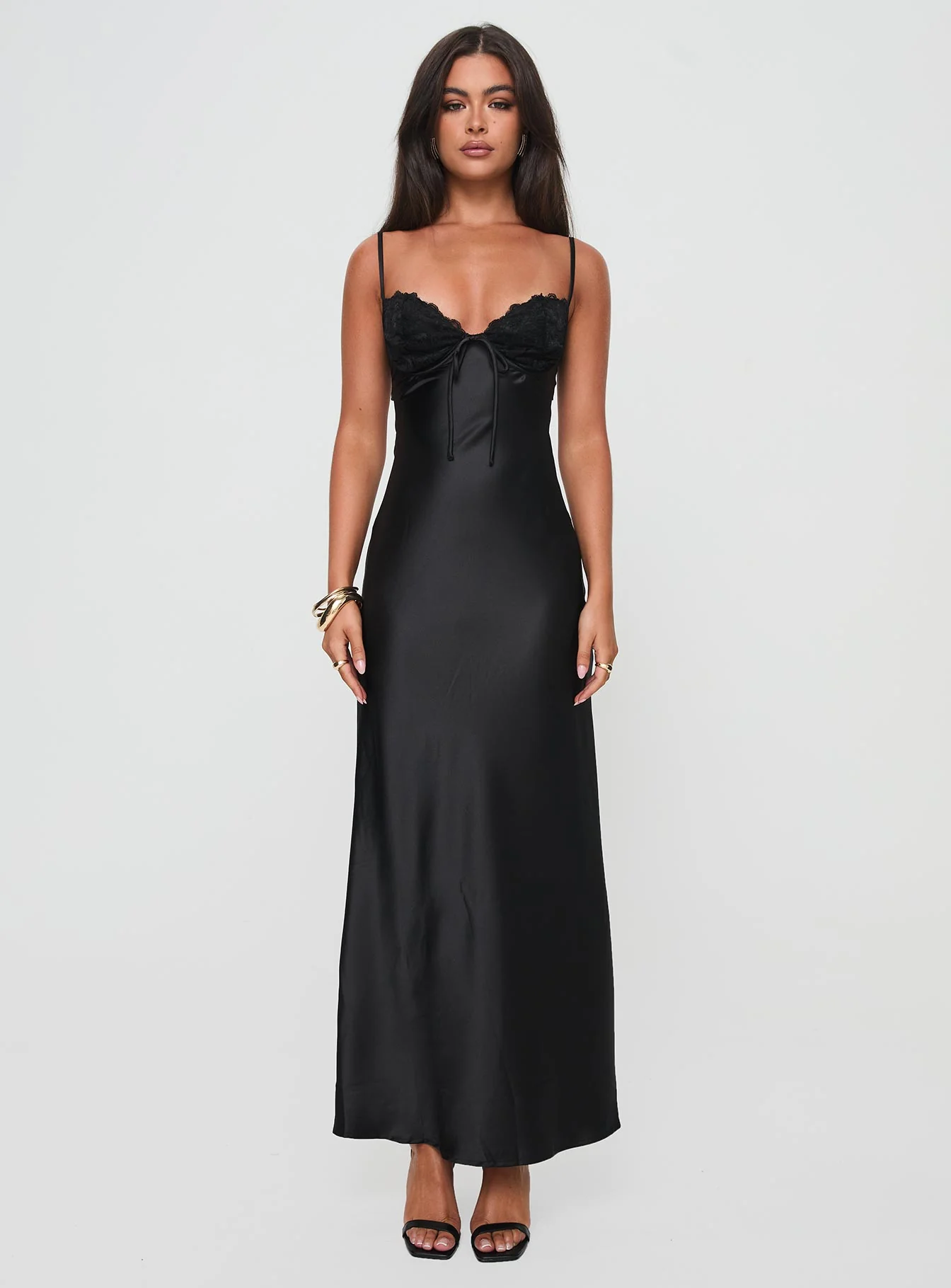 Fadyen Bias Cut Maxi Dress Black Tall - Image 7