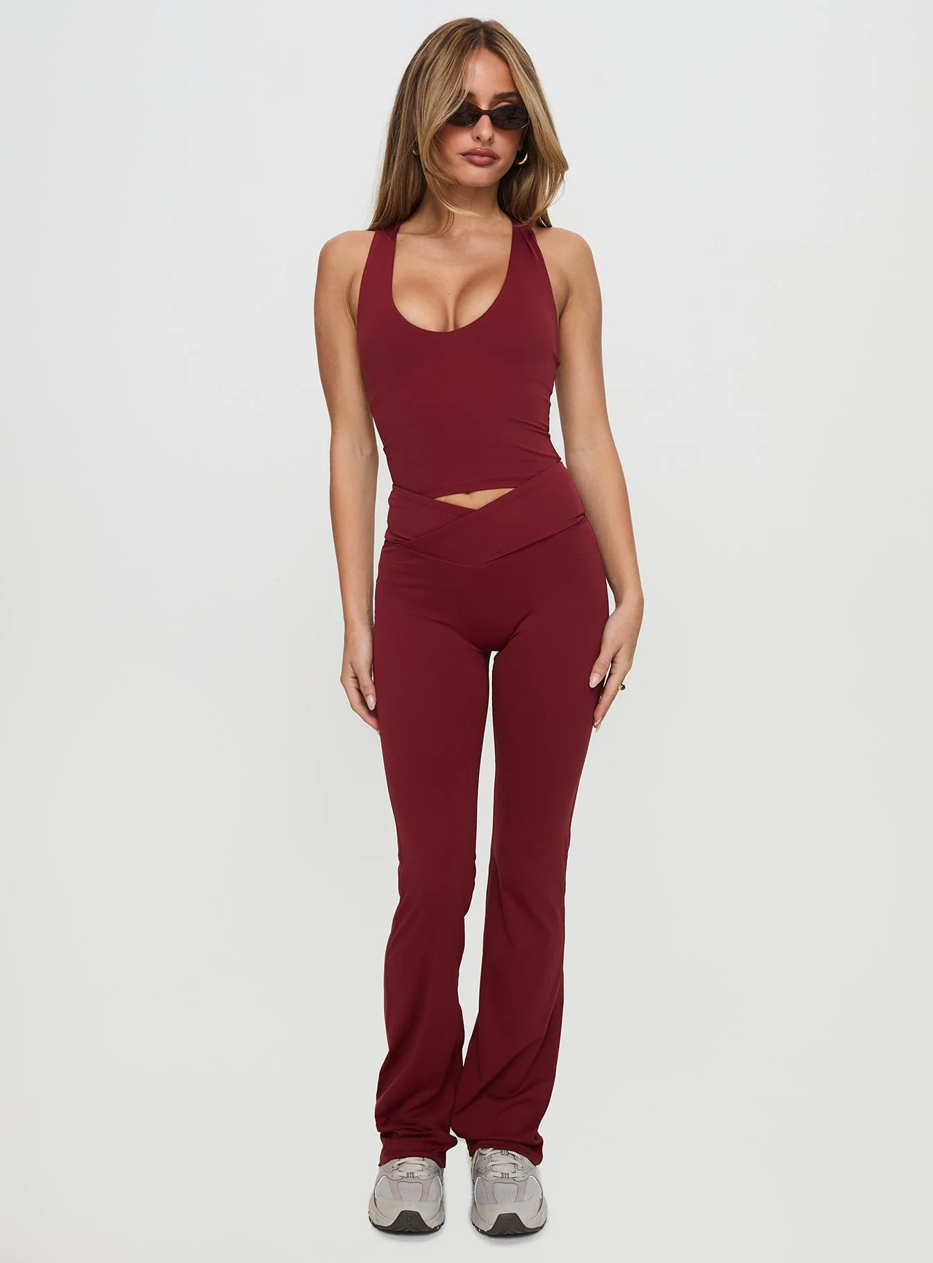 Fast Track Longline Active Tank Top Red - Image 3