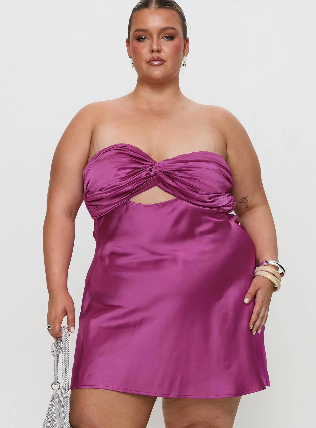 Faviola Mini Dress Purple Curve - Image 2