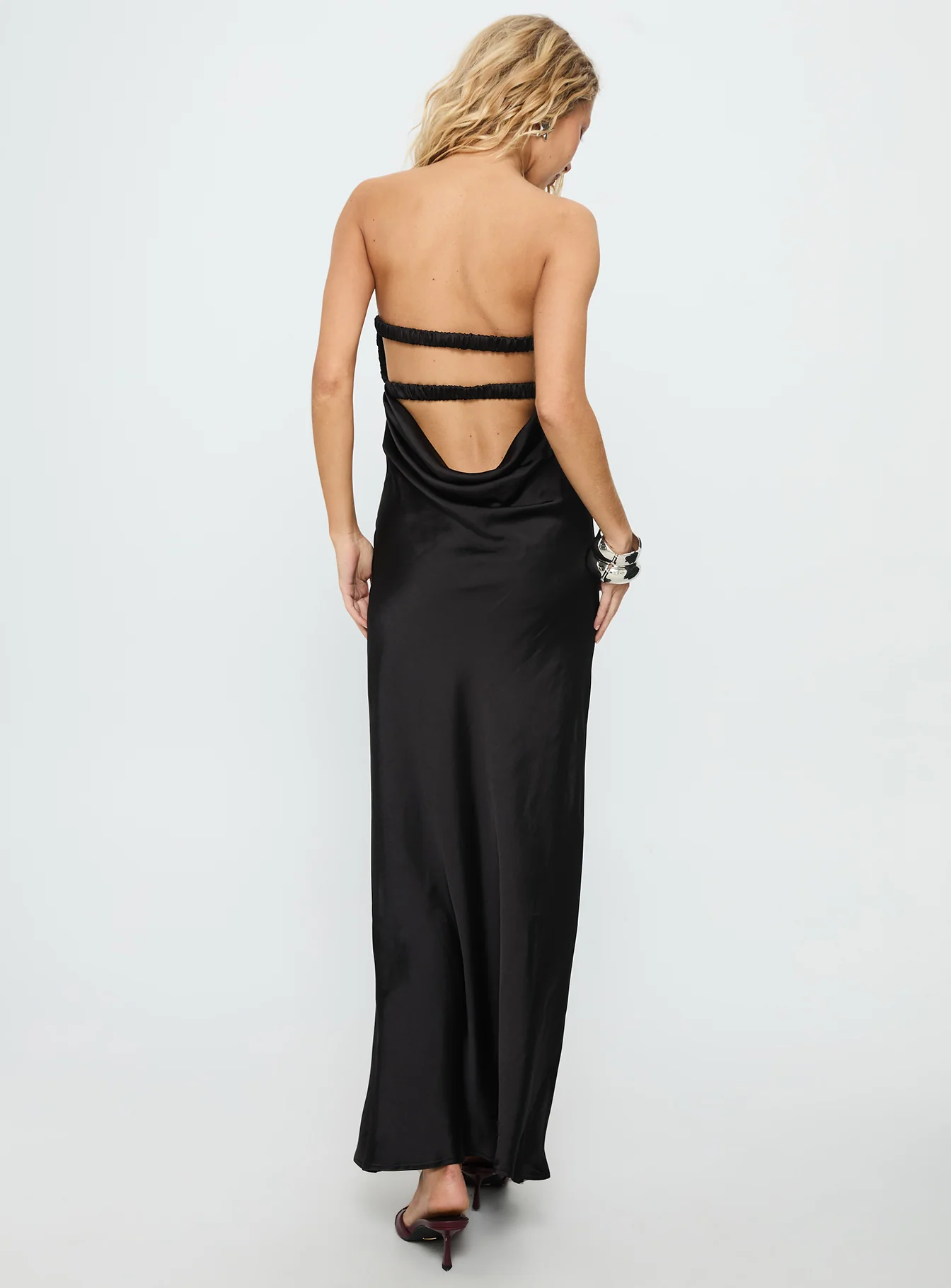 Faviola Strapless Maxi Dress Black - Image 5