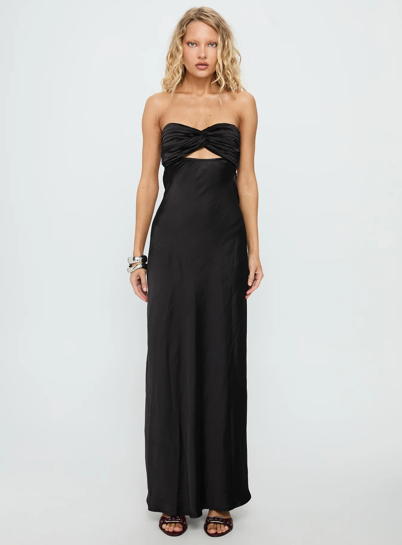 Faviola Strapless Maxi Dress Black - Image 7