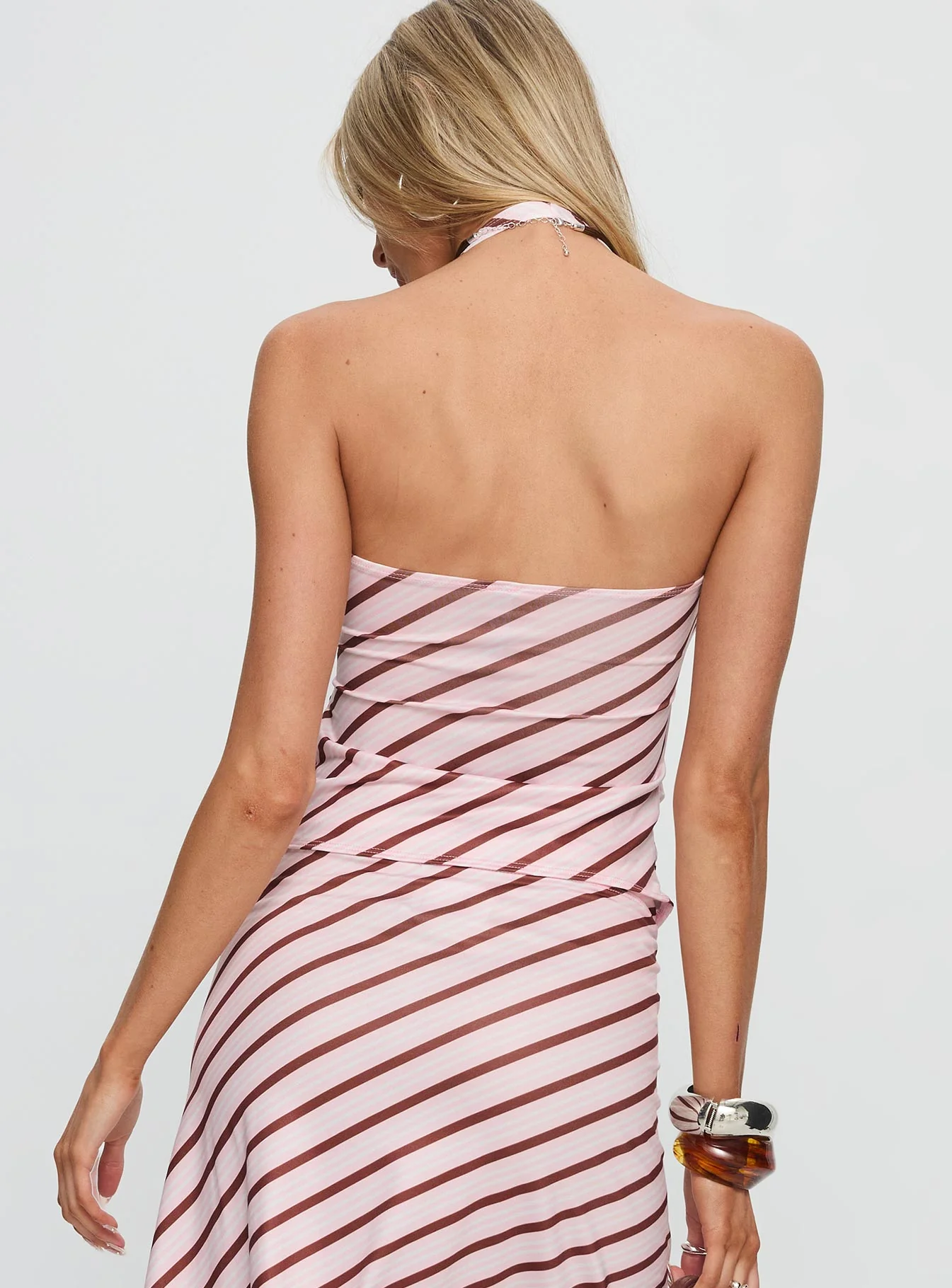 Fayez Top Diagonal Pink Stripe - Image 5
