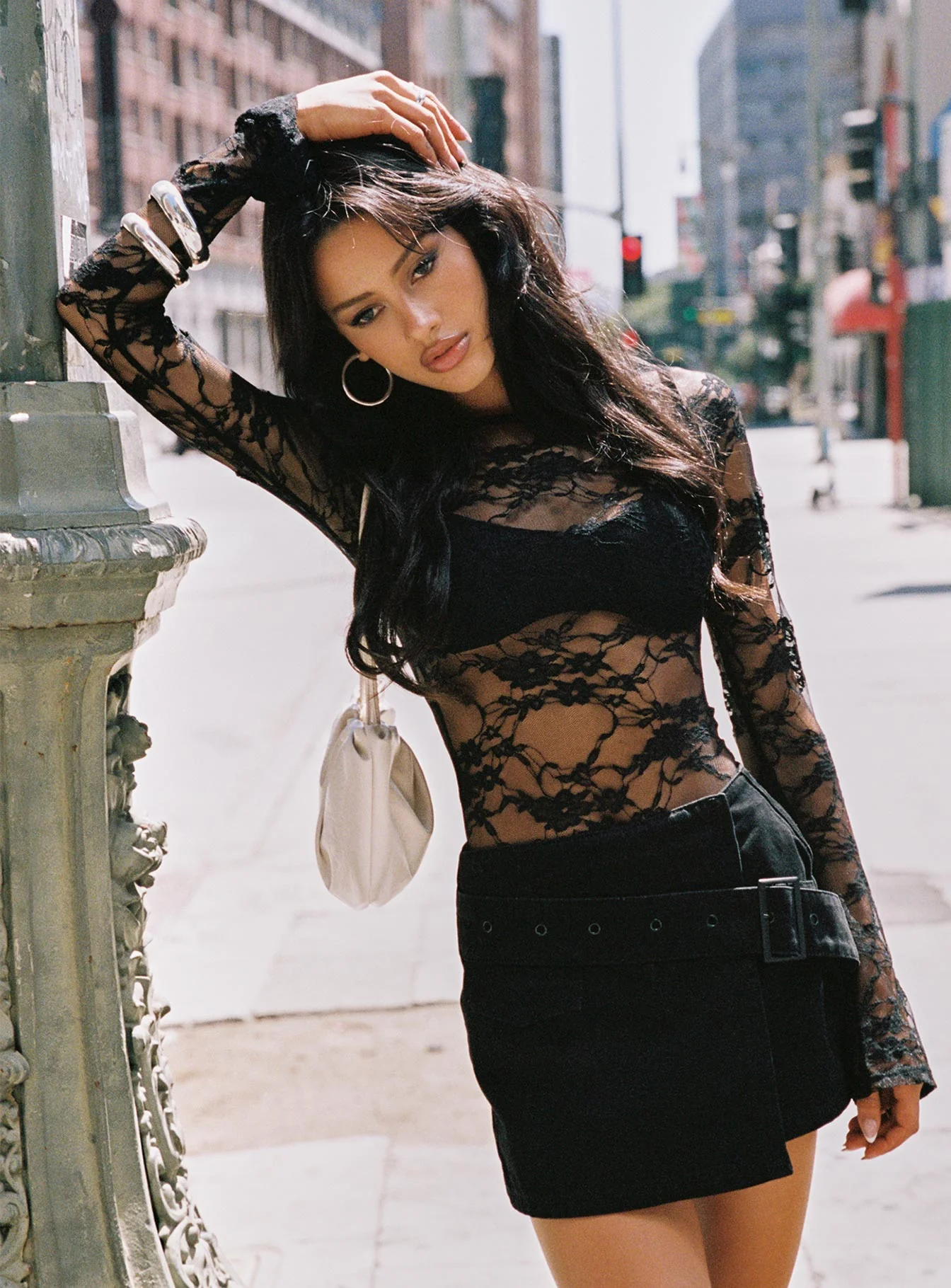 Feelix Long Sleeve Lace Bodysuit Black - Image 9