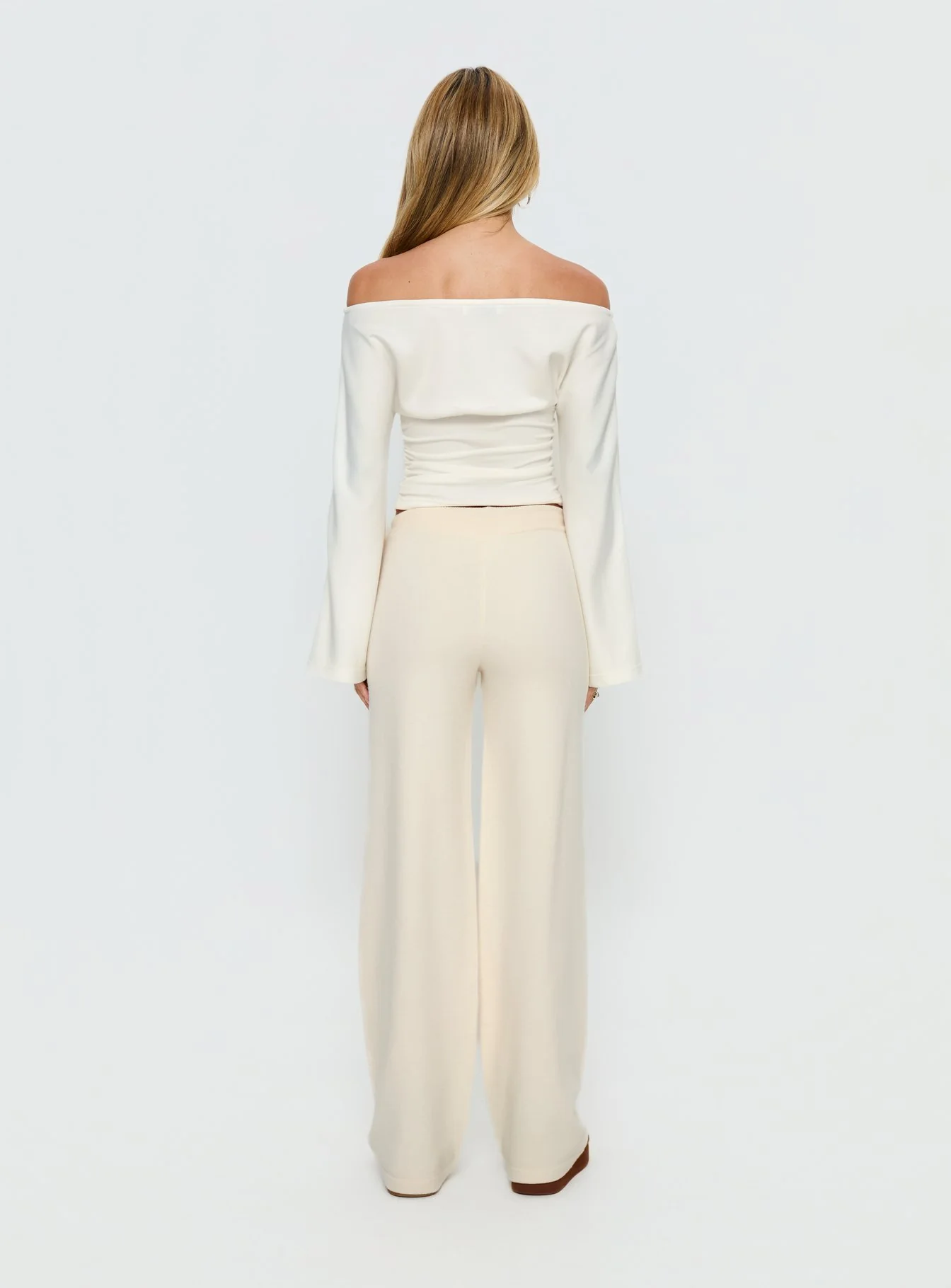 Felisha Low Waist Knit Pants White - Image 5