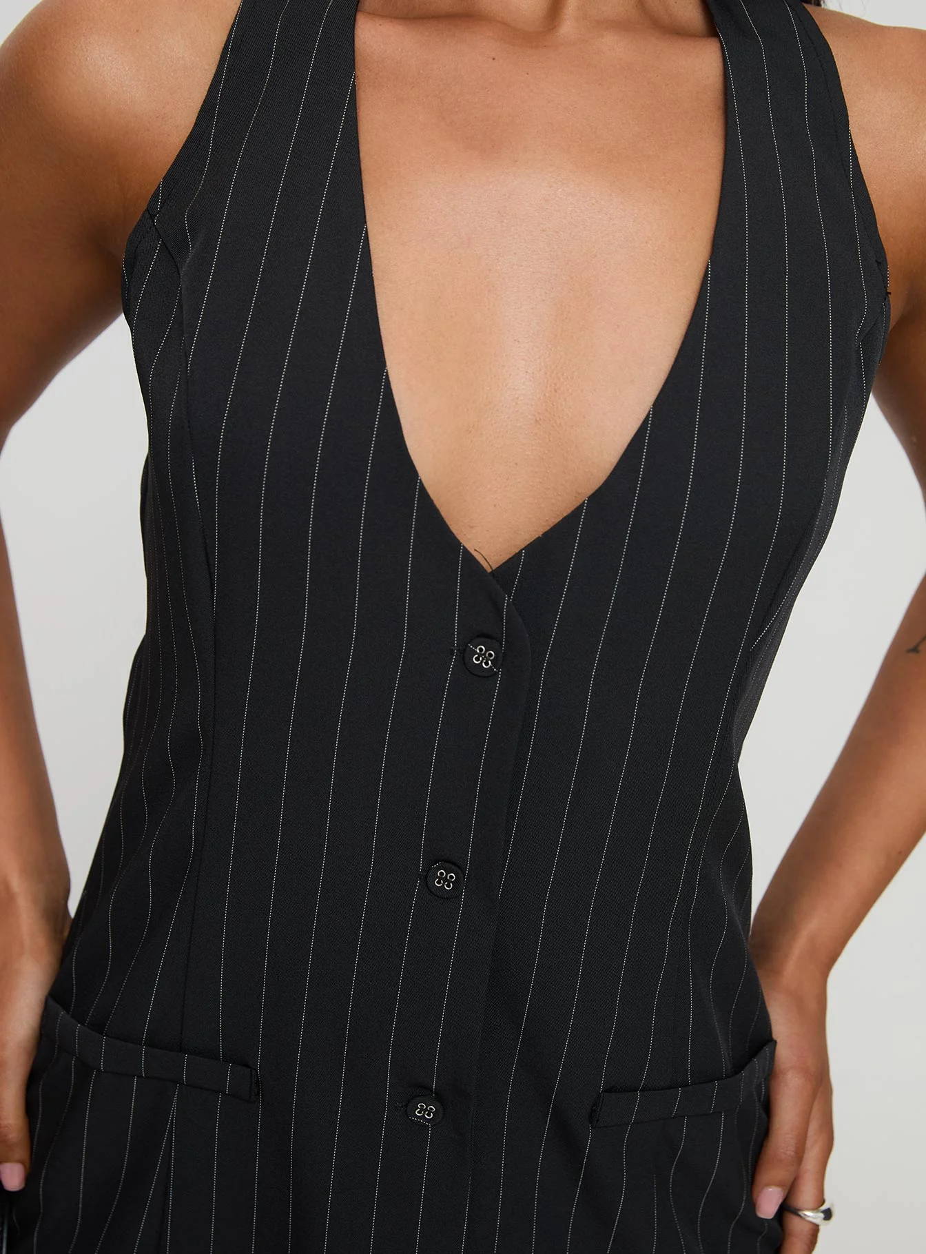Fenny Mini Dress Pinstripe - Image 5