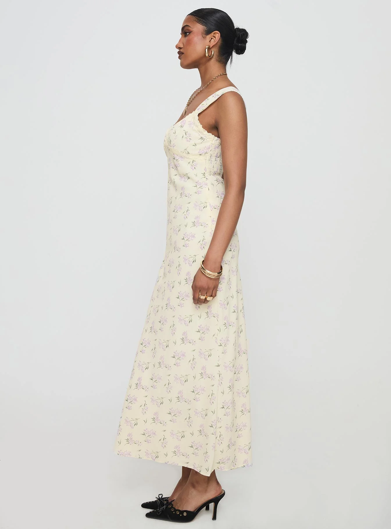 Fernwood Maxi Dress Yellow Floral - Image 3