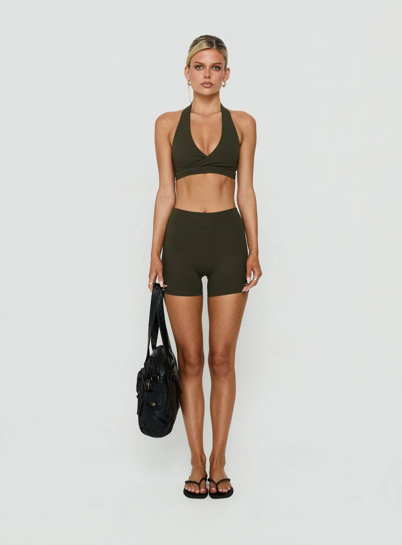 Final Form Active 4" Invisible Scrunch Shorts Olive - Image 8