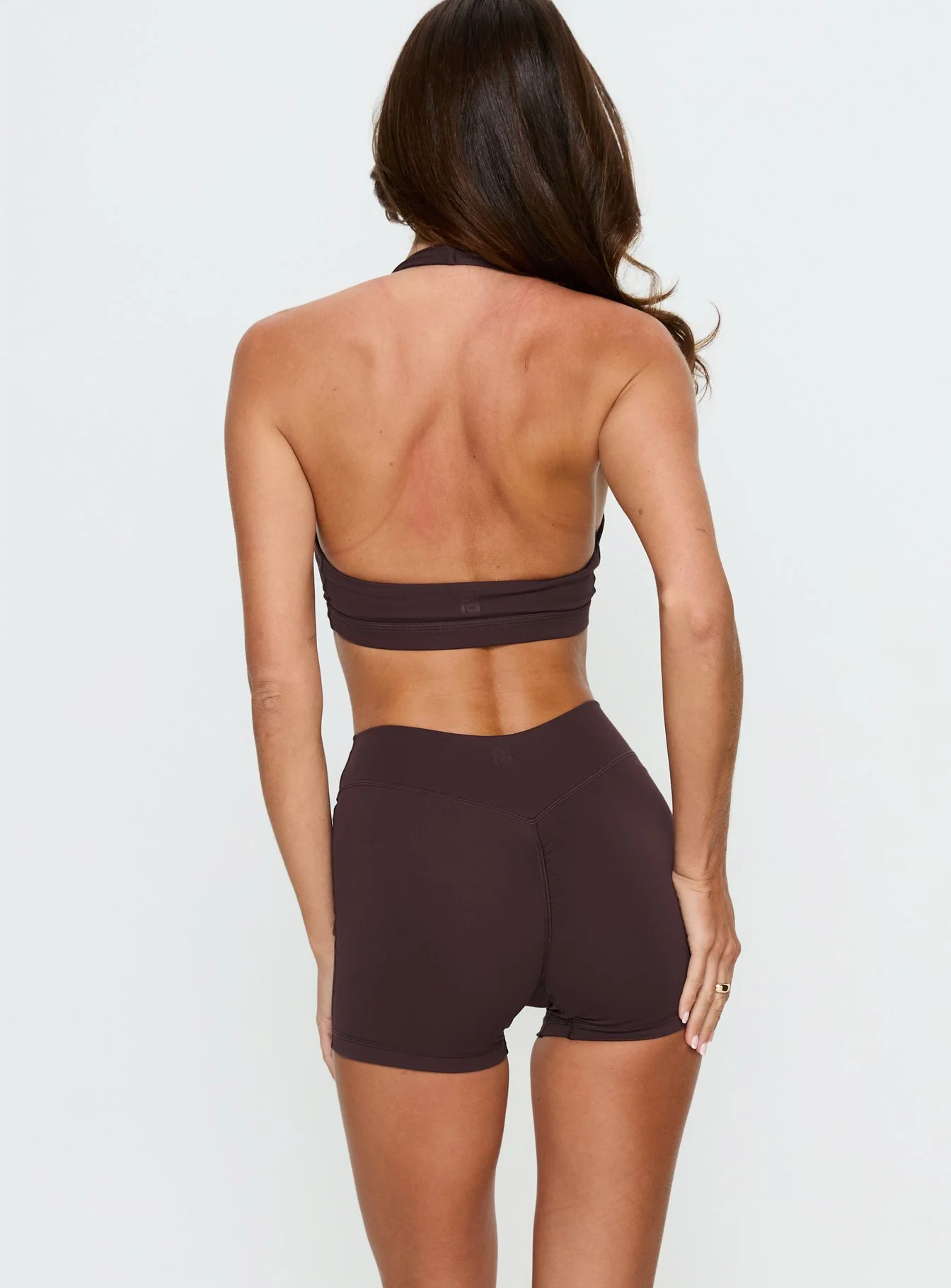 Final Form Active 4" Invisible Scrunch Shorts Brown - Image 5
