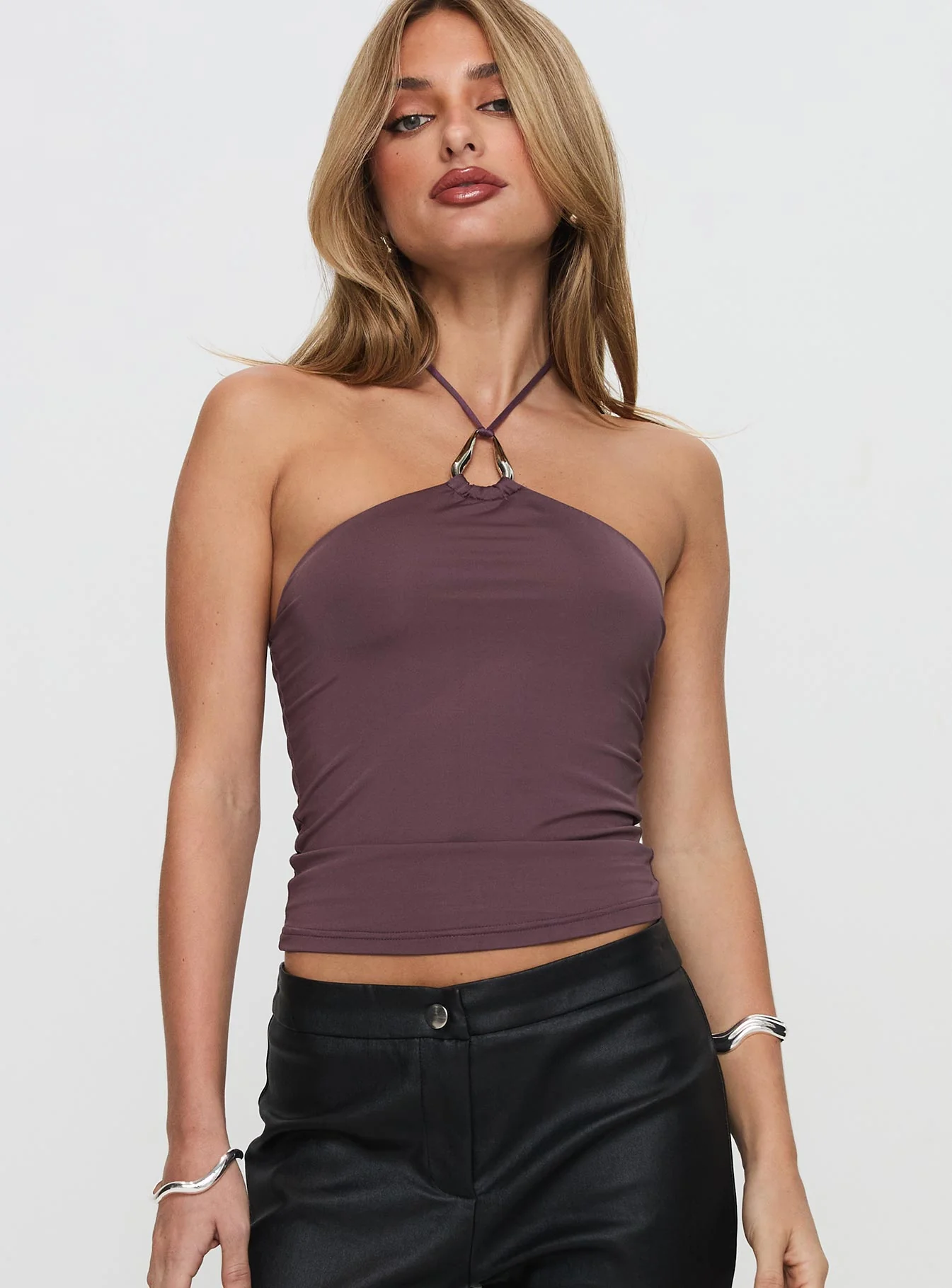 Final Tango Halter Top Plum - Image 2