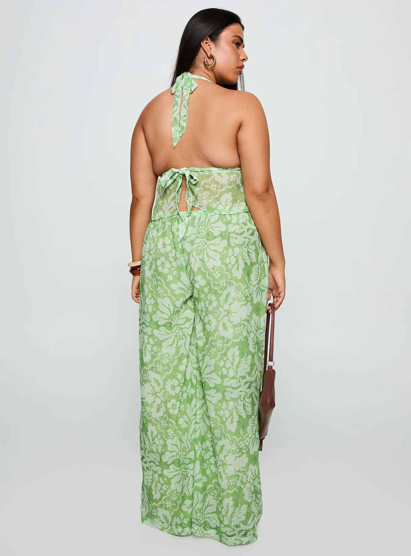 Finesse Pants Green Floral Curve - Image 5
