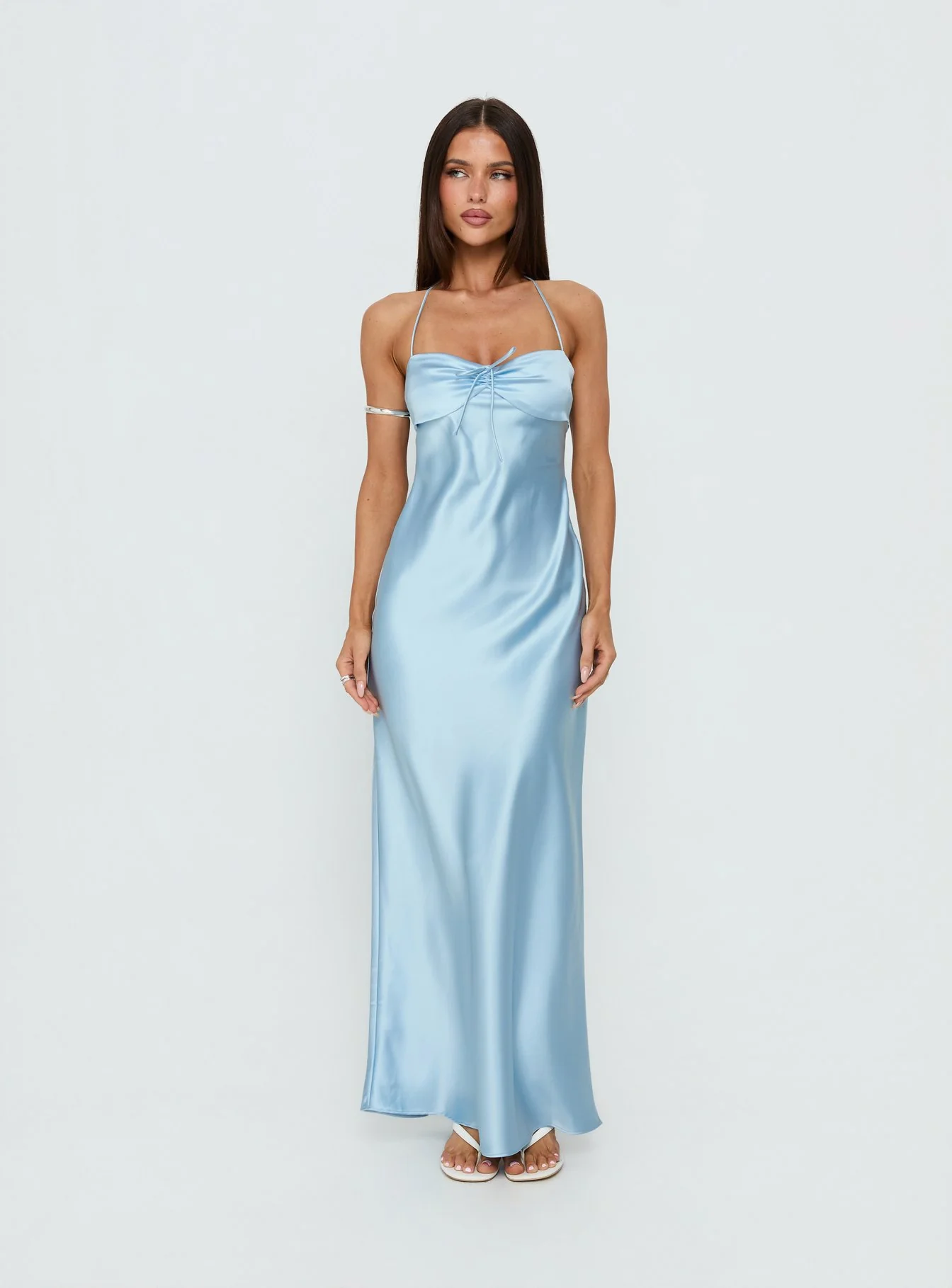 Fireproof Halter Maxi Dress Baby Blue - Image 2