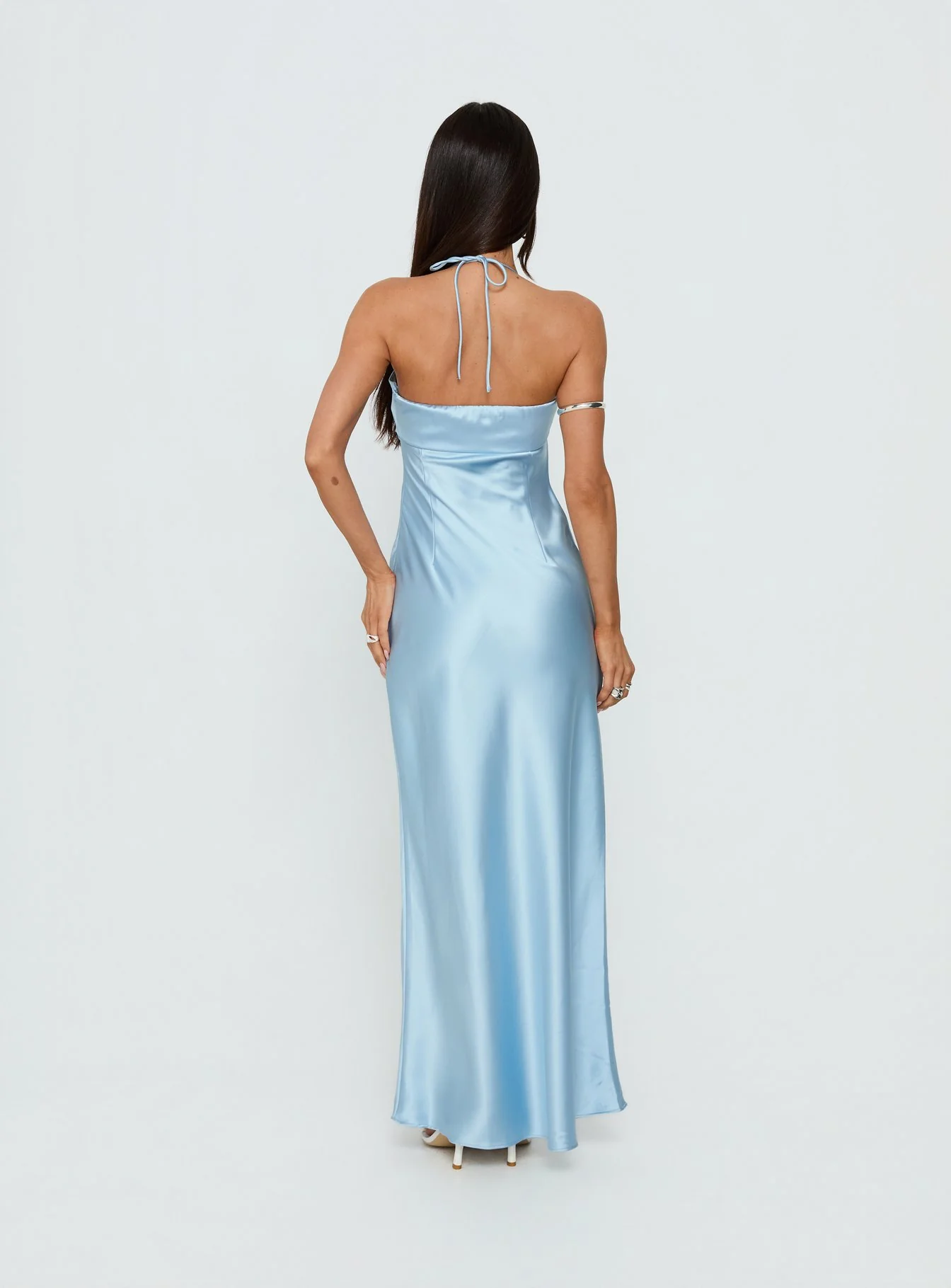 Fireproof Halter Maxi Dress Baby Blue - Image 5