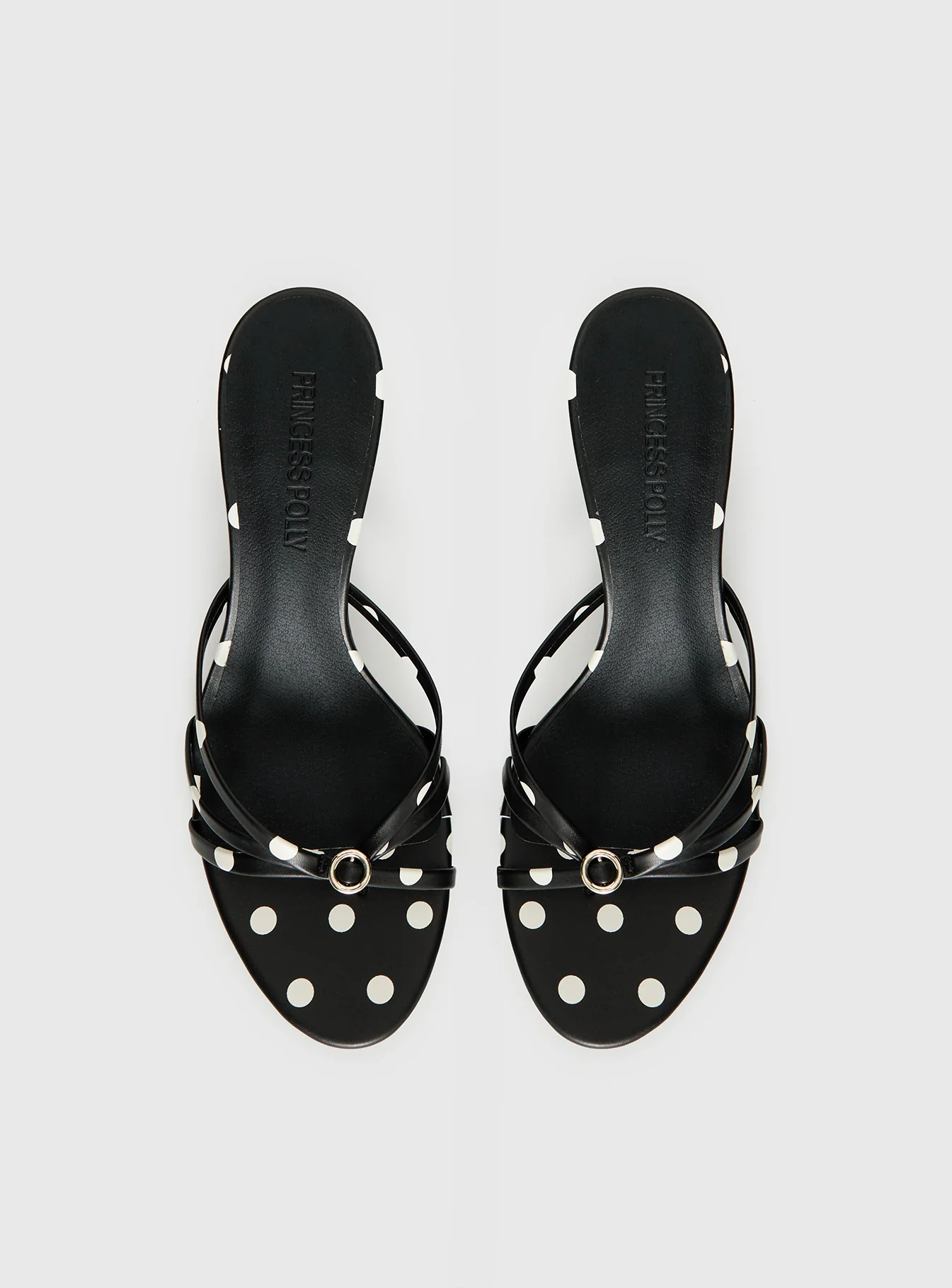 For The Rush Kitten Heels Black Polka - Image 4