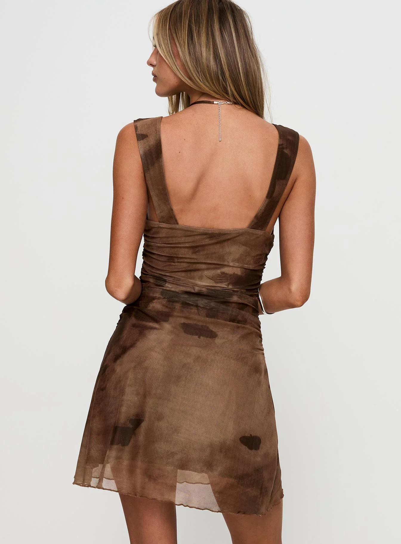 Force Of Nature Mesh Mini Dress Multi - Image 5