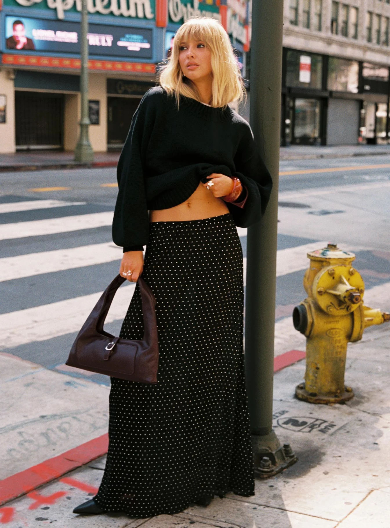 Ford Maxi Skirt Onyx Polka Dot - Image 10