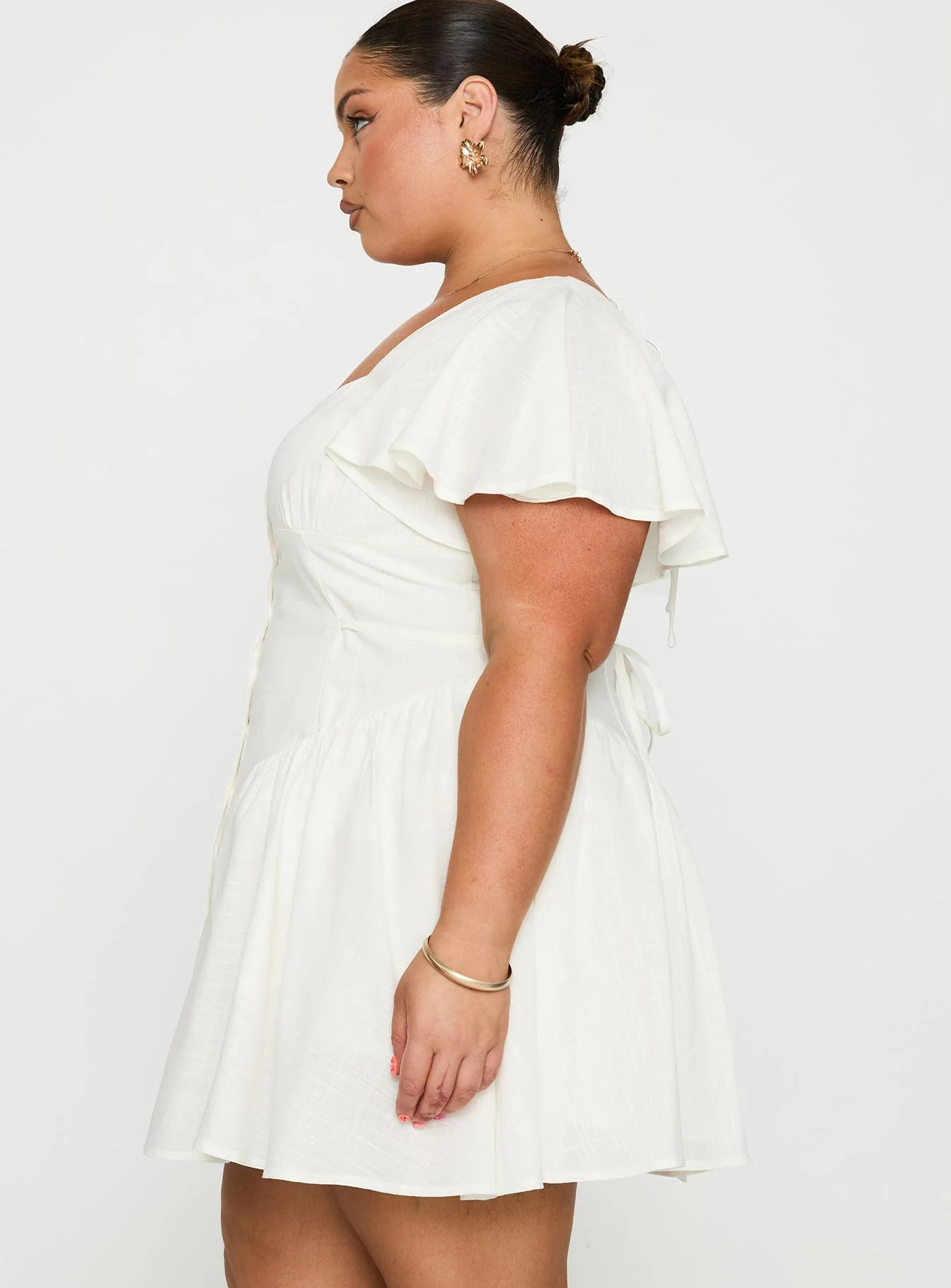 Forever More Mini Dress White Curve - Image 4