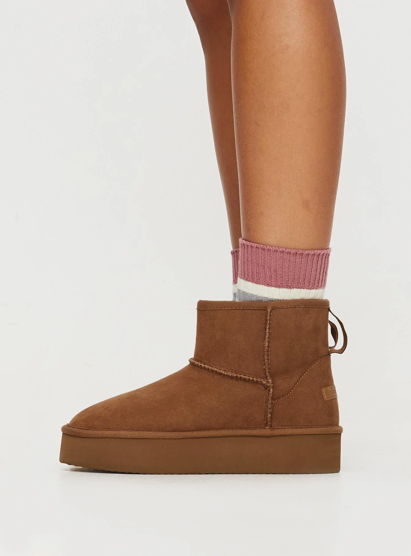 Franz Shearling Boots Dark Brown - Image 3
