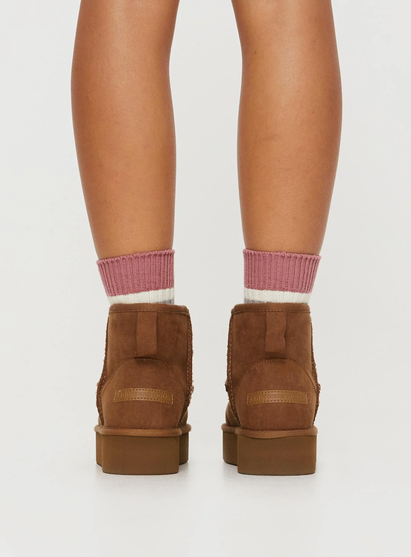 Franz Shearling Boots Dark Brown - Image 4