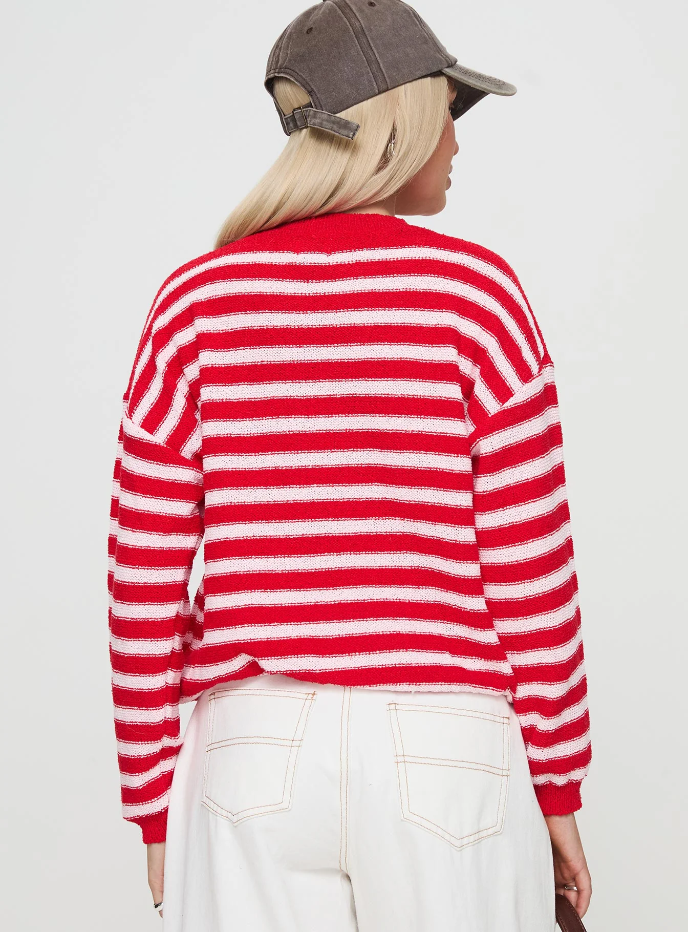 Freeze Knit Sweater Red - Image 4