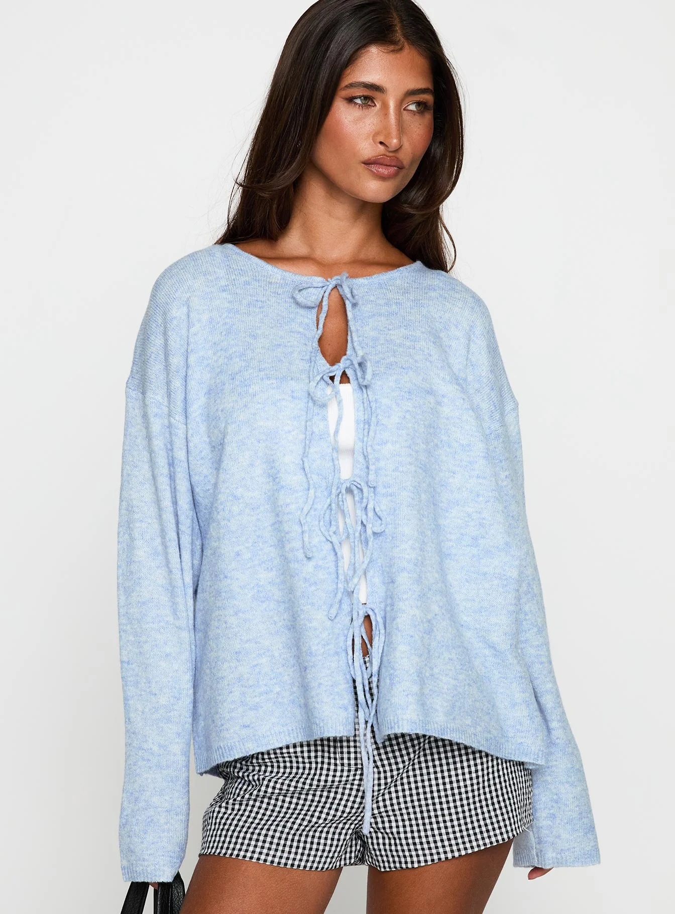 Frosty Knit Cardigan Blue - Image 2