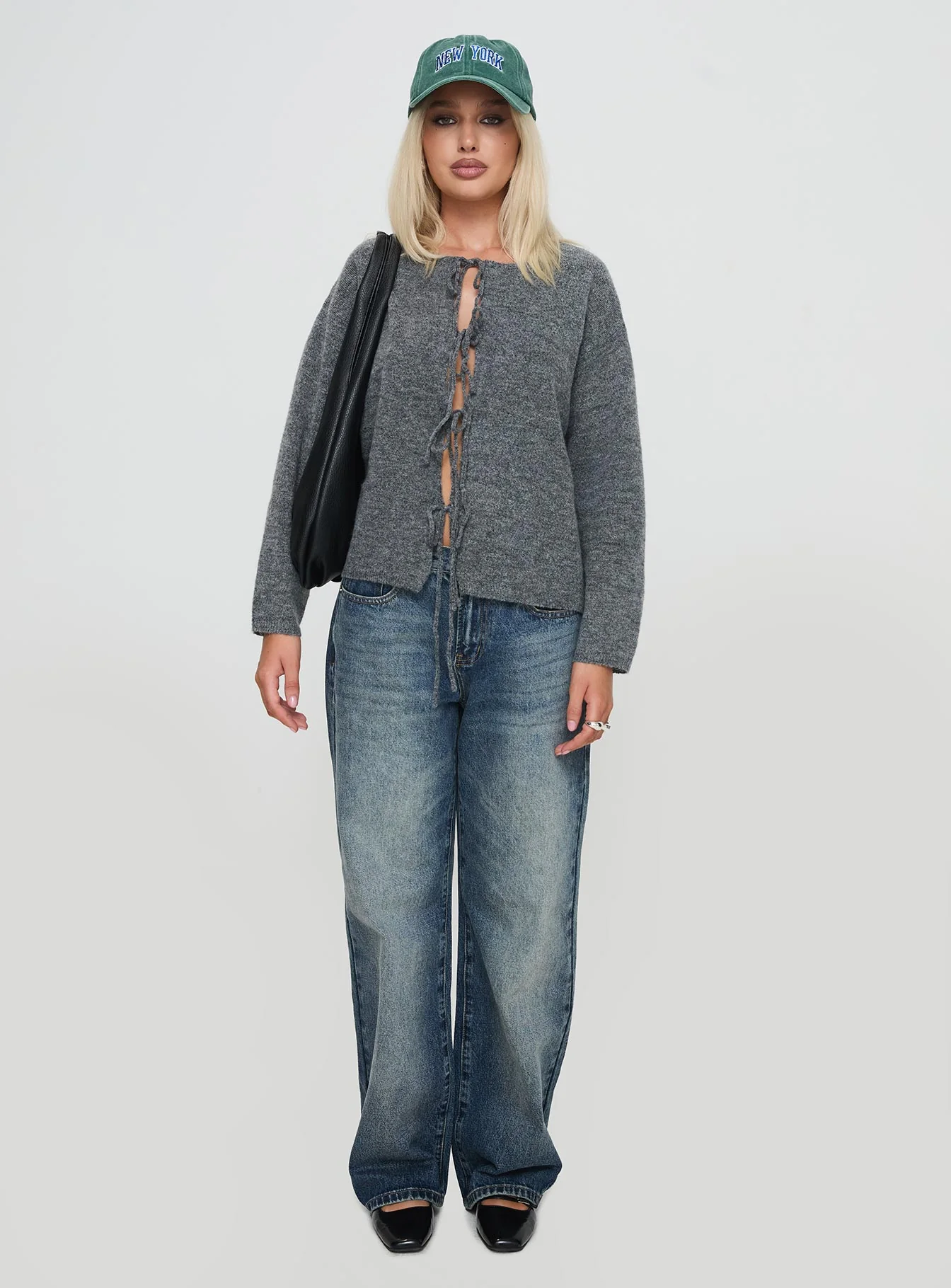 Frosty Knit Cardigan Grey - Image 6