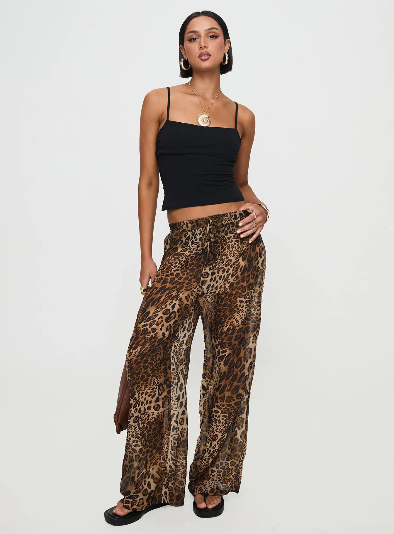 Fyre Wide Leg Pant Leopard - Image 3