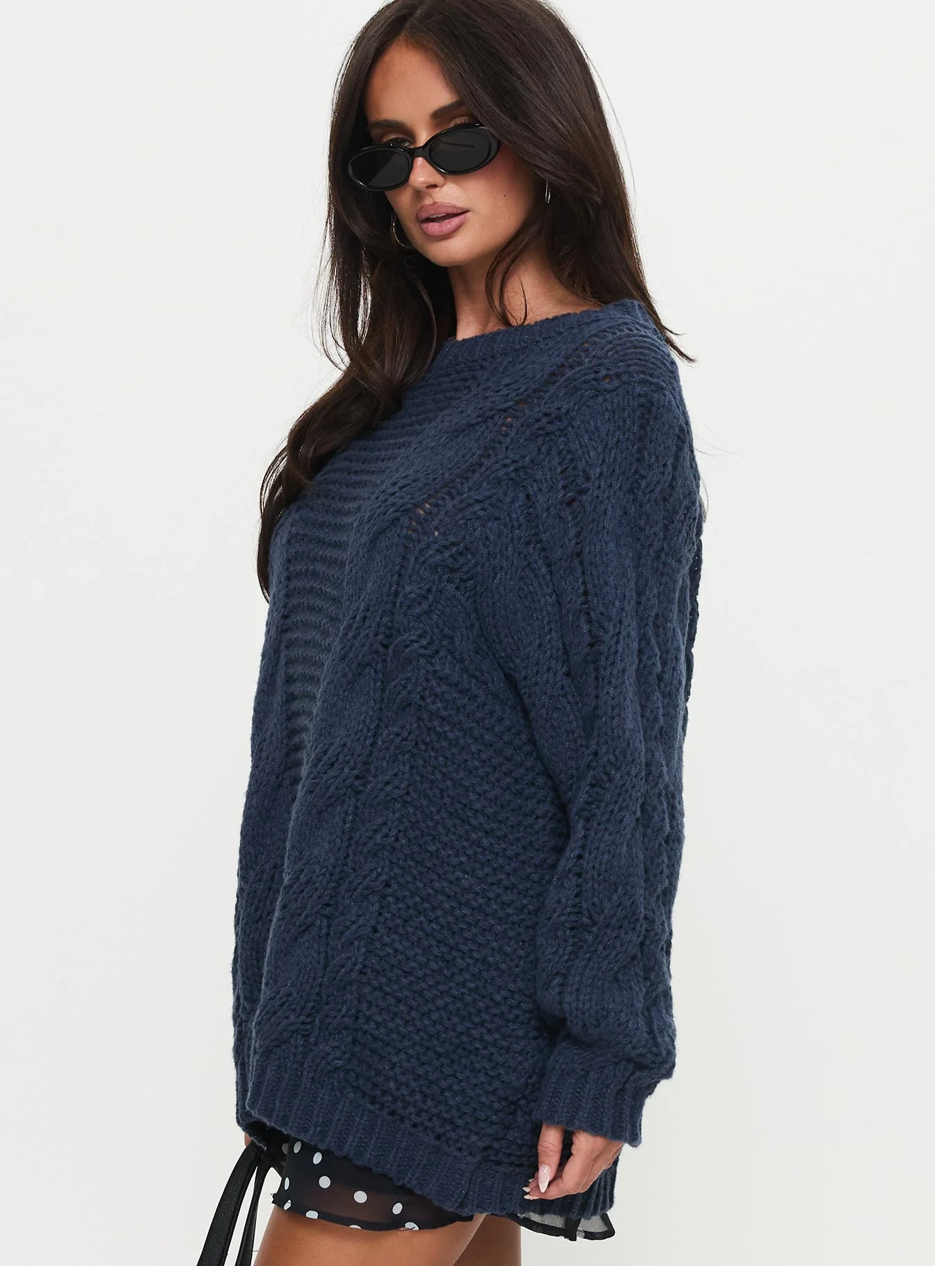 Gabrieal Knit Sweater Navy - Image 3