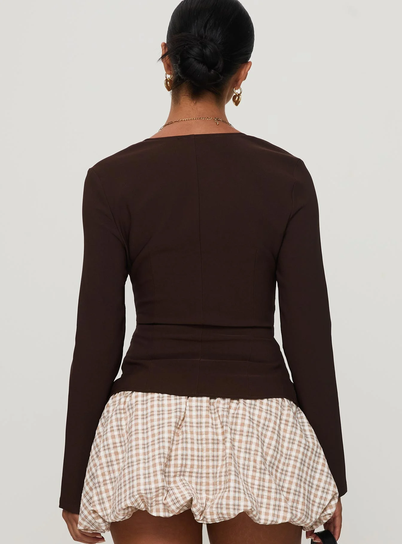 Gaskin Long Sleeve Top Brown - Image 5