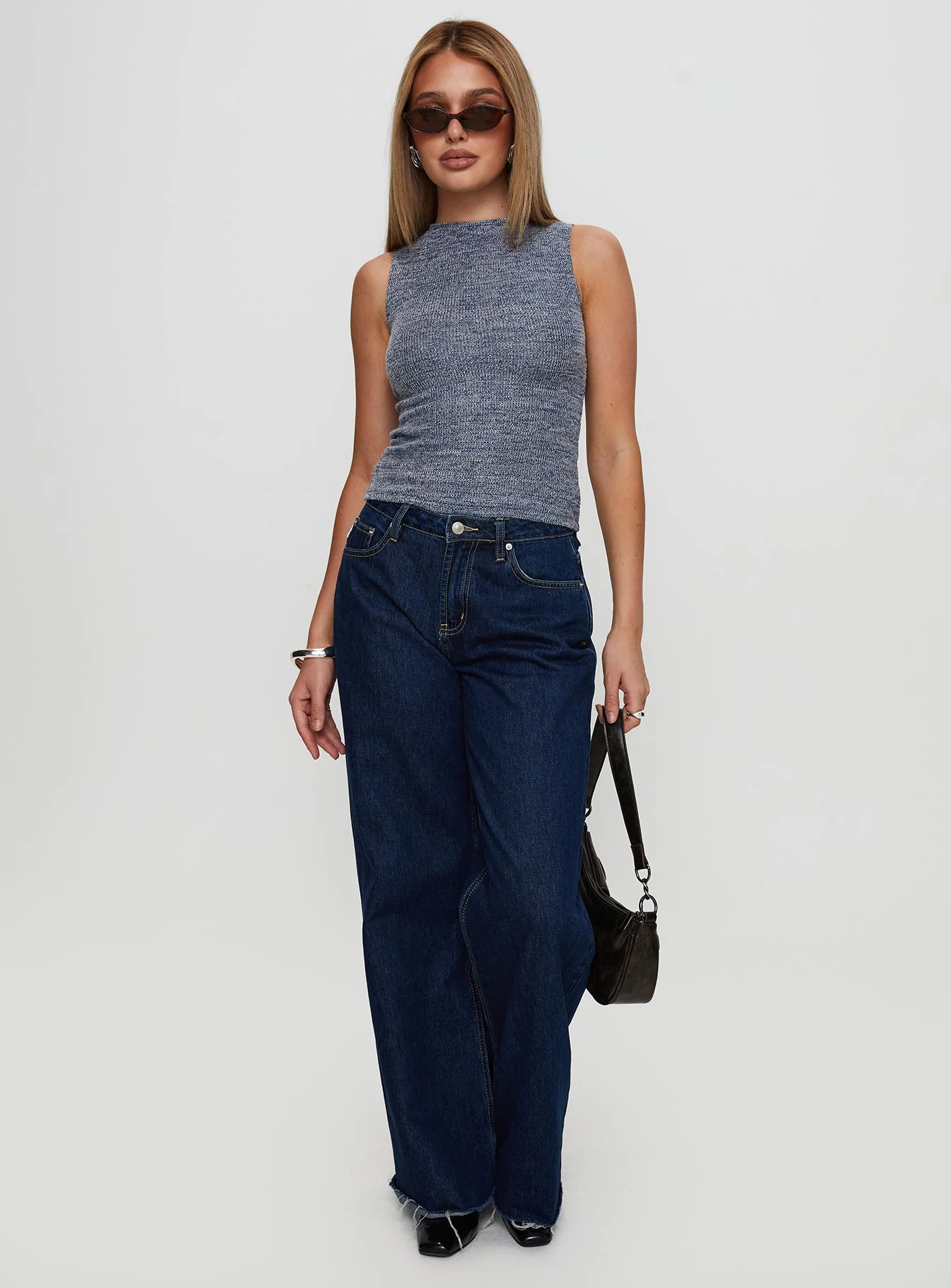 Get It Together High Neck Top Blue Marle - Image 3