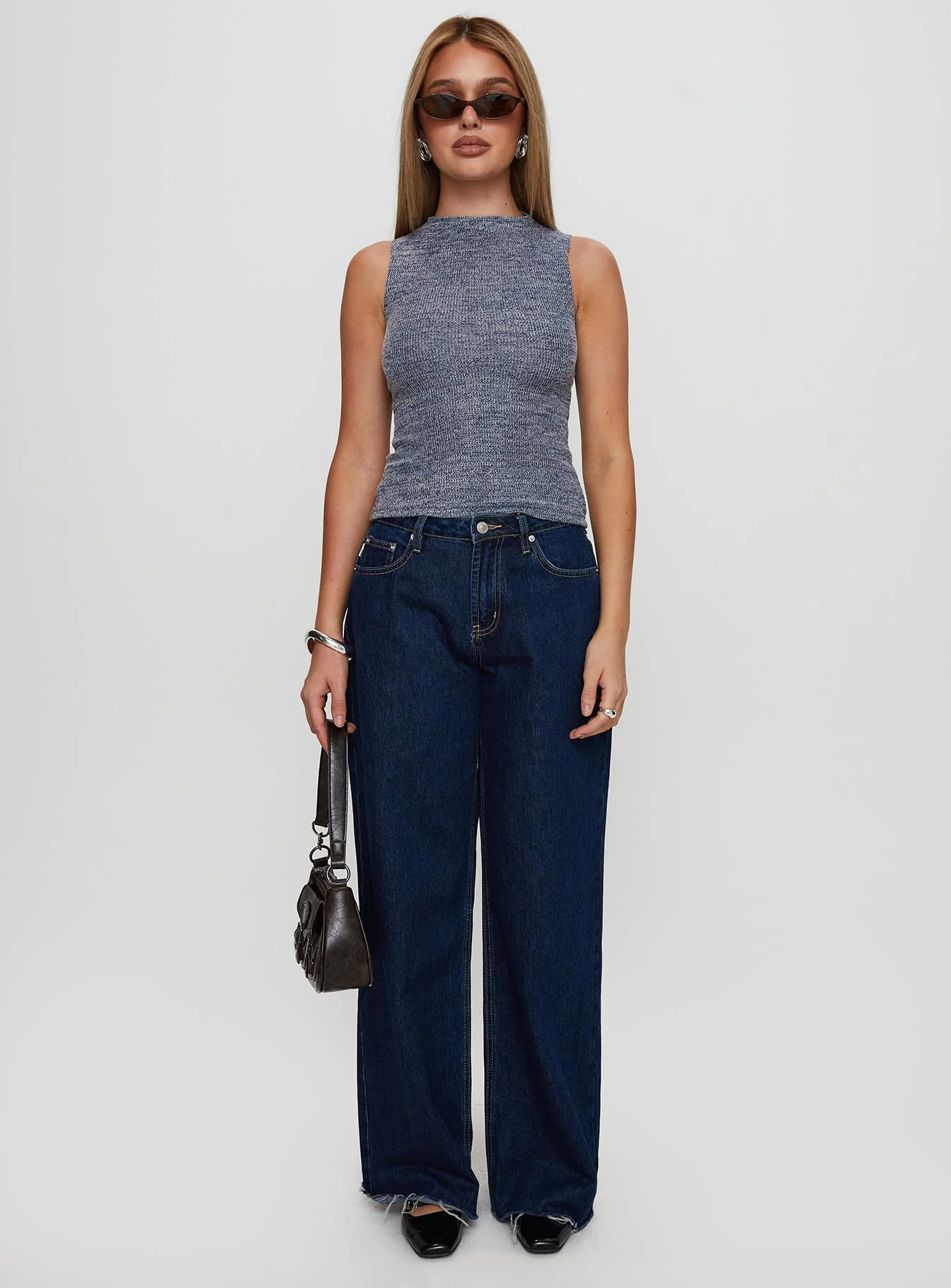 Get It Together High Neck Top Blue Marle - Image 7
