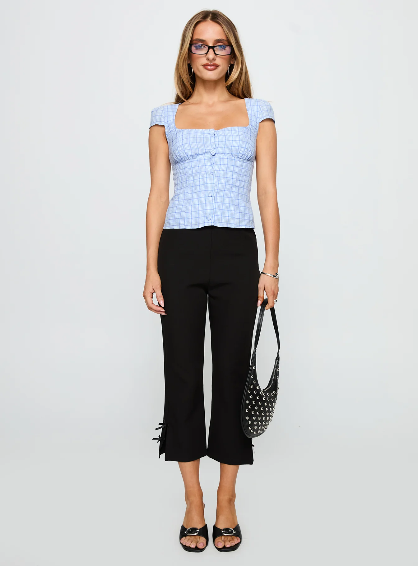 Getting Close Button Up Top Blue Check - Image 7