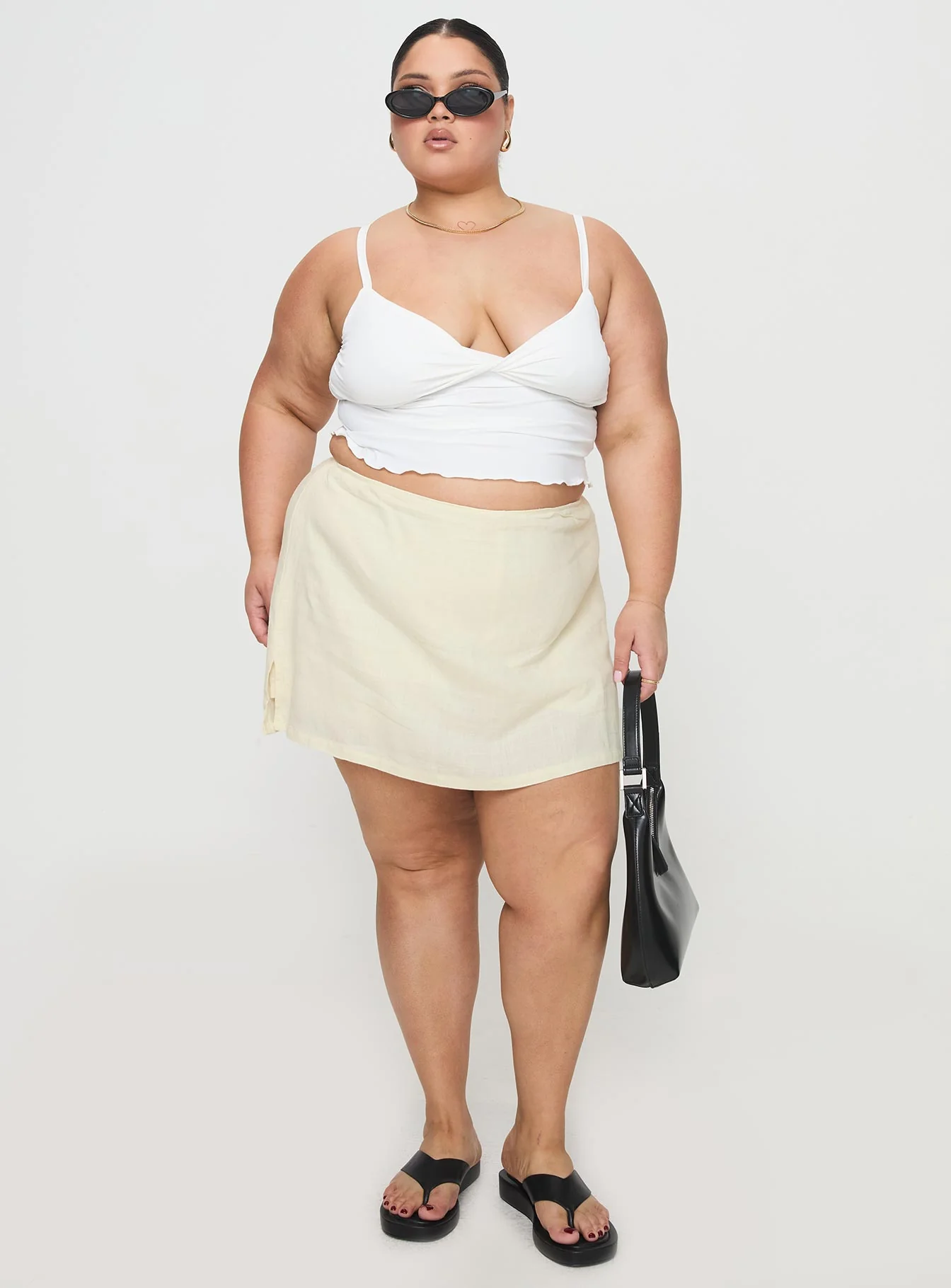 Gigi Skort Linen Cream Curve - Image 3